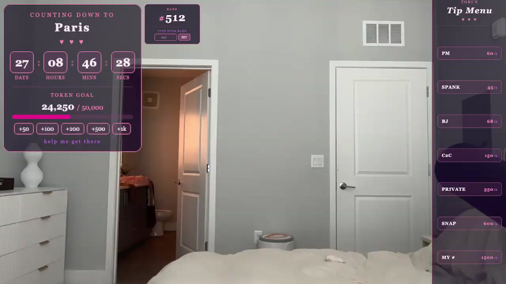 Gallery image thumbnail from GodessTatiRae's myfreecams stream on, 04/27/2026, 19:30 image 1 of 20