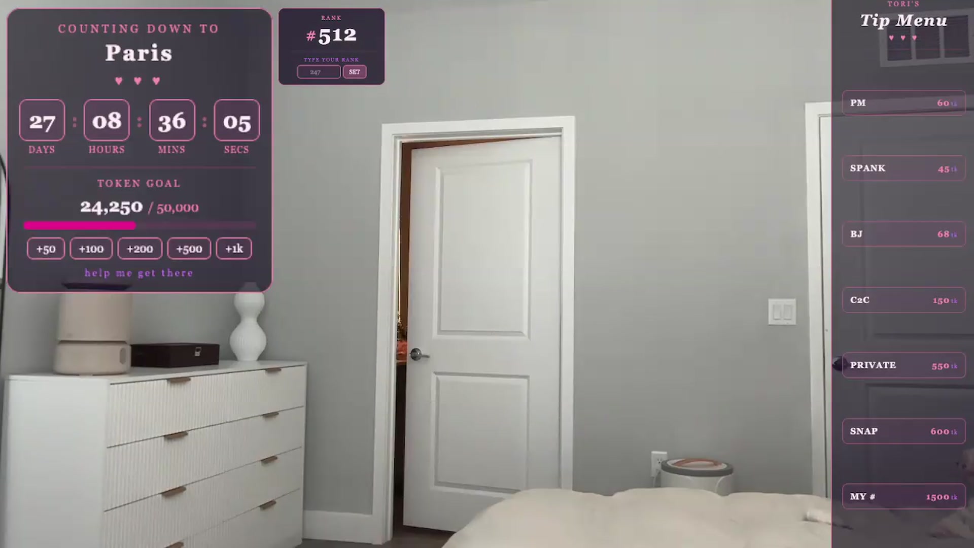 Gallery image thumbnail from GodessTatiRae's myfreecams stream on, 04/27/2026, 19:30 image 14 of 20