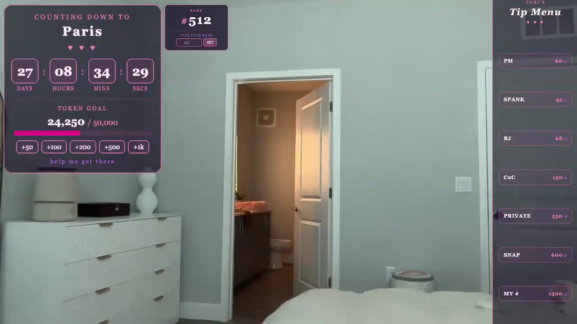 Gallery image thumbnail from GodessTatiRae's myfreecams stream on, 04/27/2026, 19:30 image 16 of 20