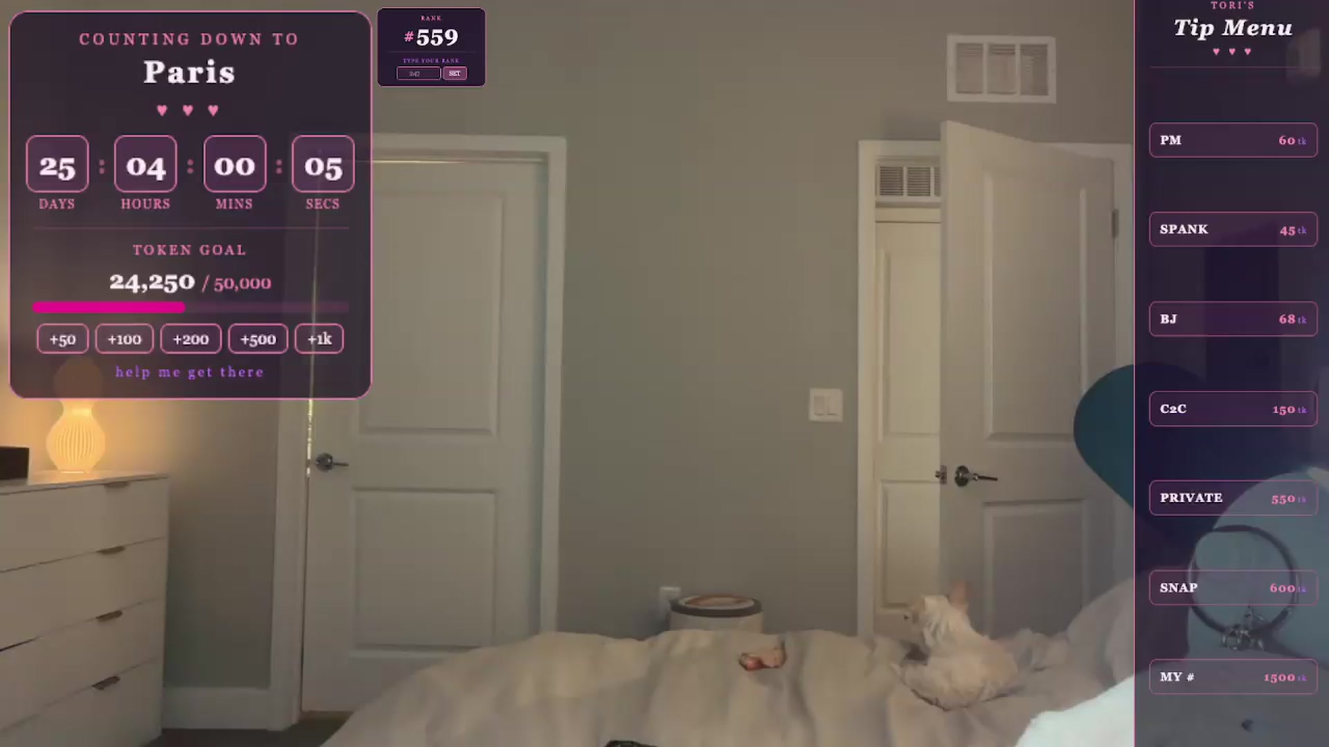 Gallery image thumbnail from GodessTatiRae's myfreecams stream on, 04/30/2026, 24:03 image 17 of 20
