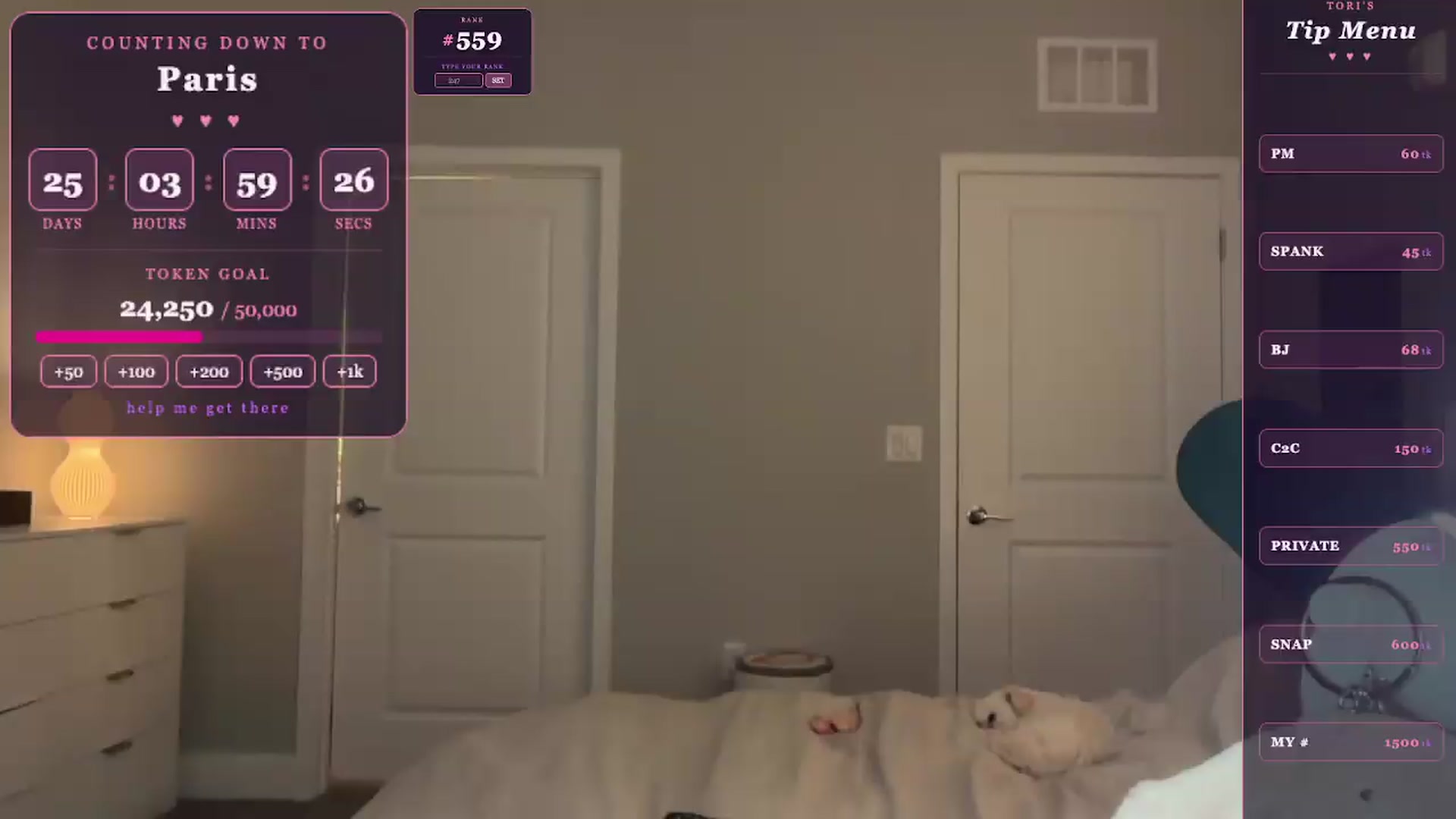 Gallery image thumbnail from GodessTatiRae's myfreecams stream on, 04/30/2026, 24:03 image 18 of 20