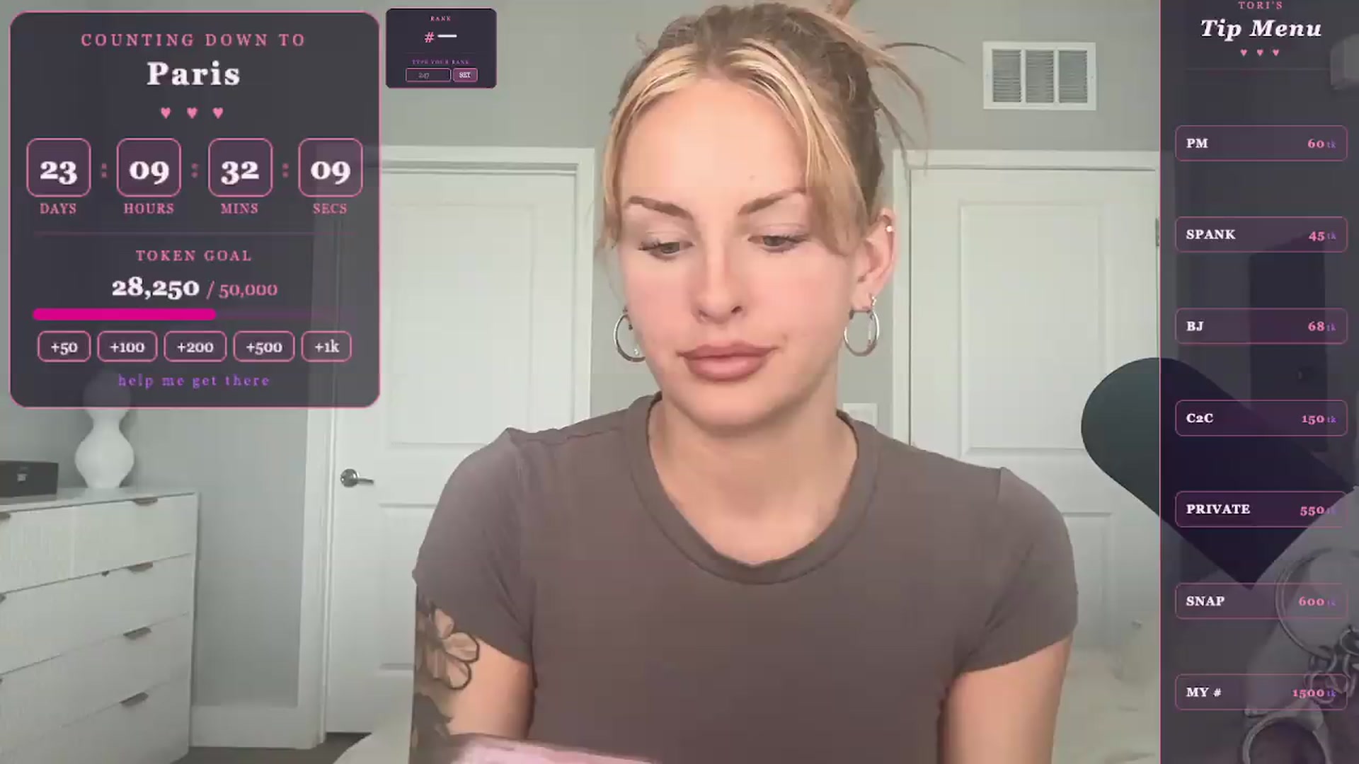 Gallery image thumbnail from GodessTatiRae's myfreecams stream on, 05/01/2026, 18:48 image 9 of 20