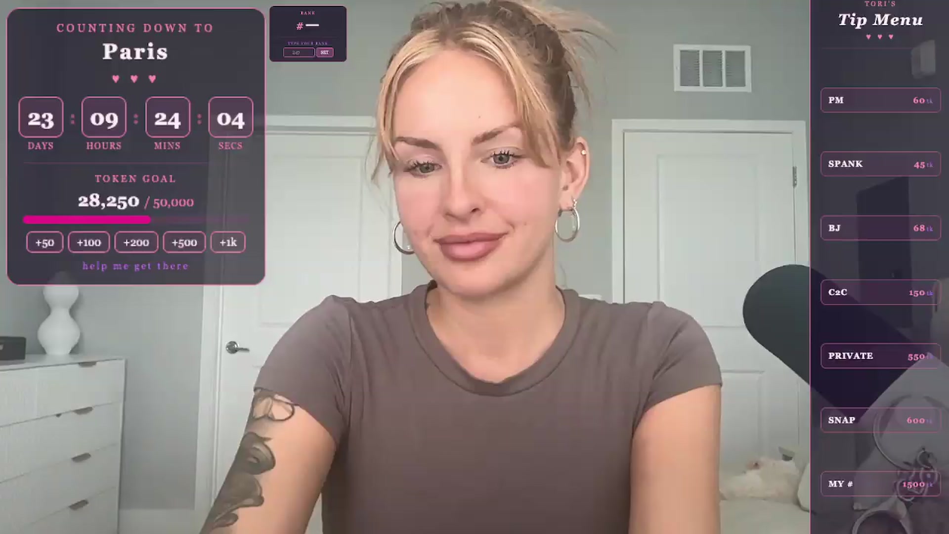 Gallery image thumbnail from GodessTatiRae's myfreecams stream on, 05/01/2026, 18:48 image 14 of 20