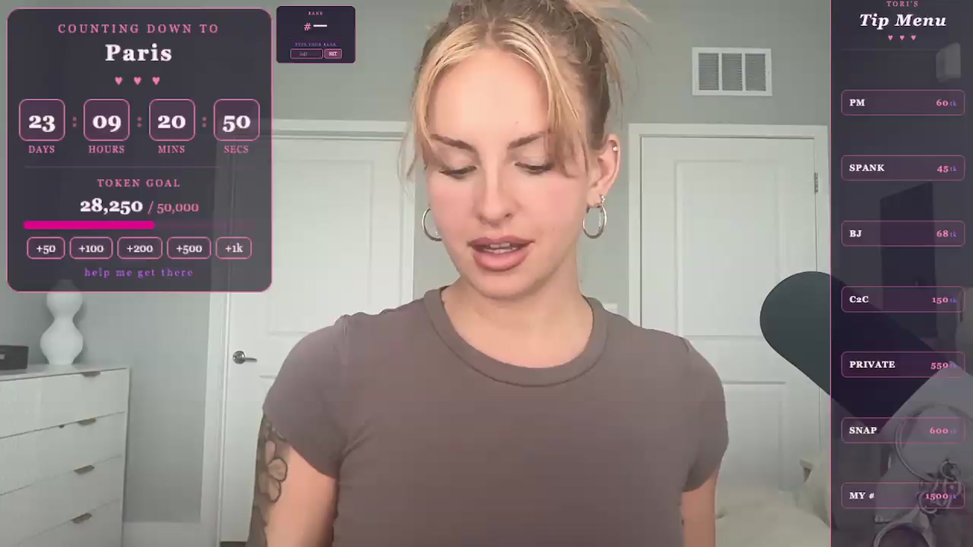 Gallery image thumbnail from GodessTatiRae's myfreecams stream on, 05/01/2026, 18:48 image 16 of 20