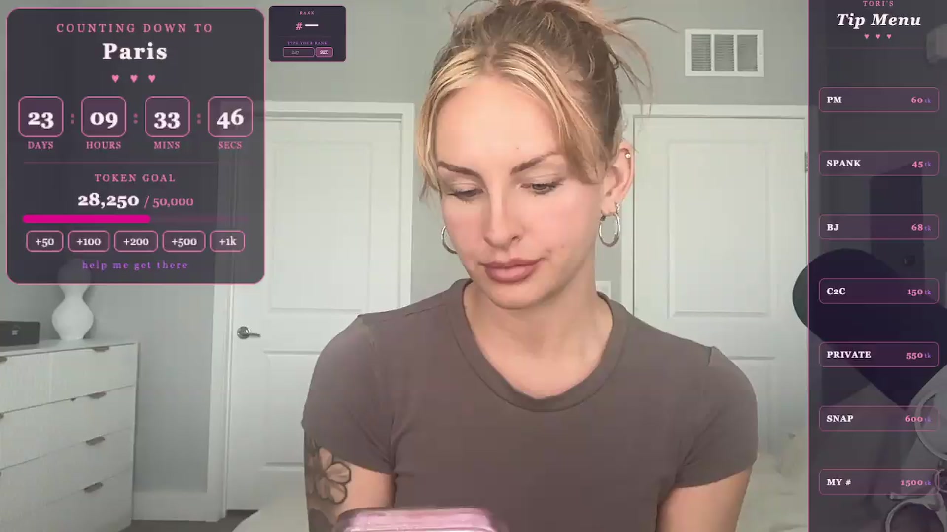 Gallery image thumbnail from GodessTatiRae's myfreecams stream on, 05/01/2026, 18:48 image 8 of 20