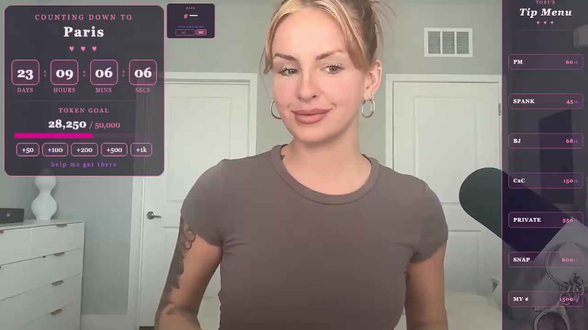Gallery image thumbnail from GodessTatiRae's myfreecams stream on, 05/01/2026, 19:26 image 4 of 20