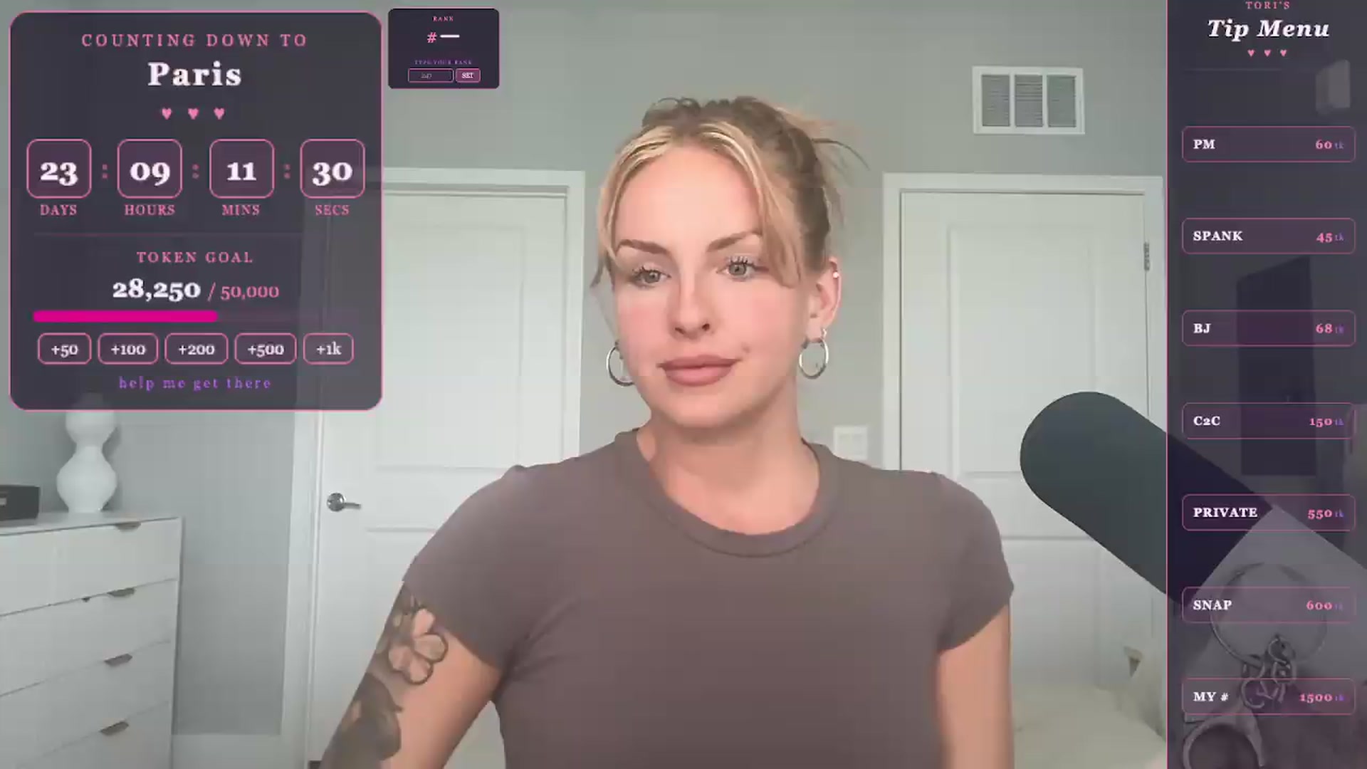 Gallery image thumbnail from GodessTatiRae's myfreecams stream on, 05/01/2026, 19:26 image 1 of 20