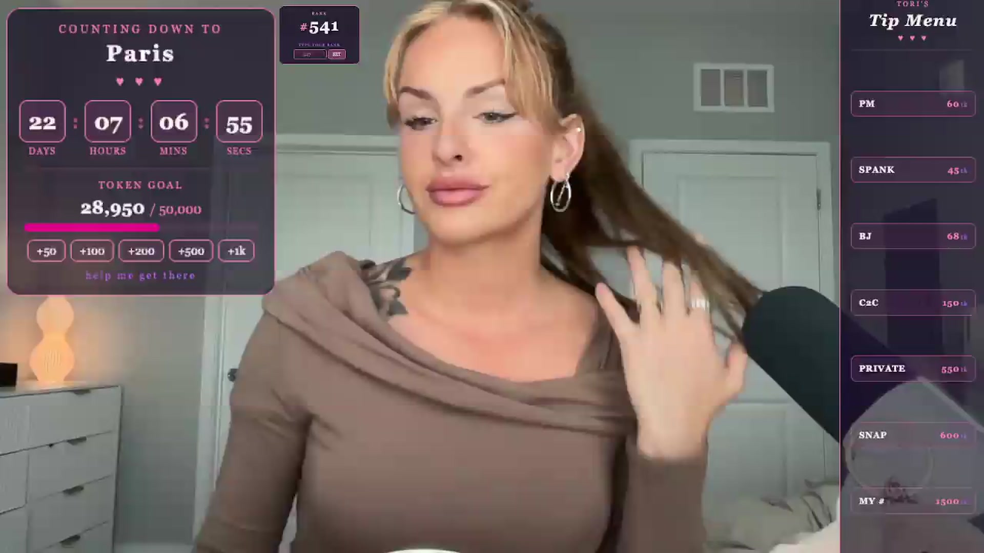Gallery image thumbnail from GodessTatiRae's myfreecams stream on, 05/02/2026, 21:53 image 6 of 20