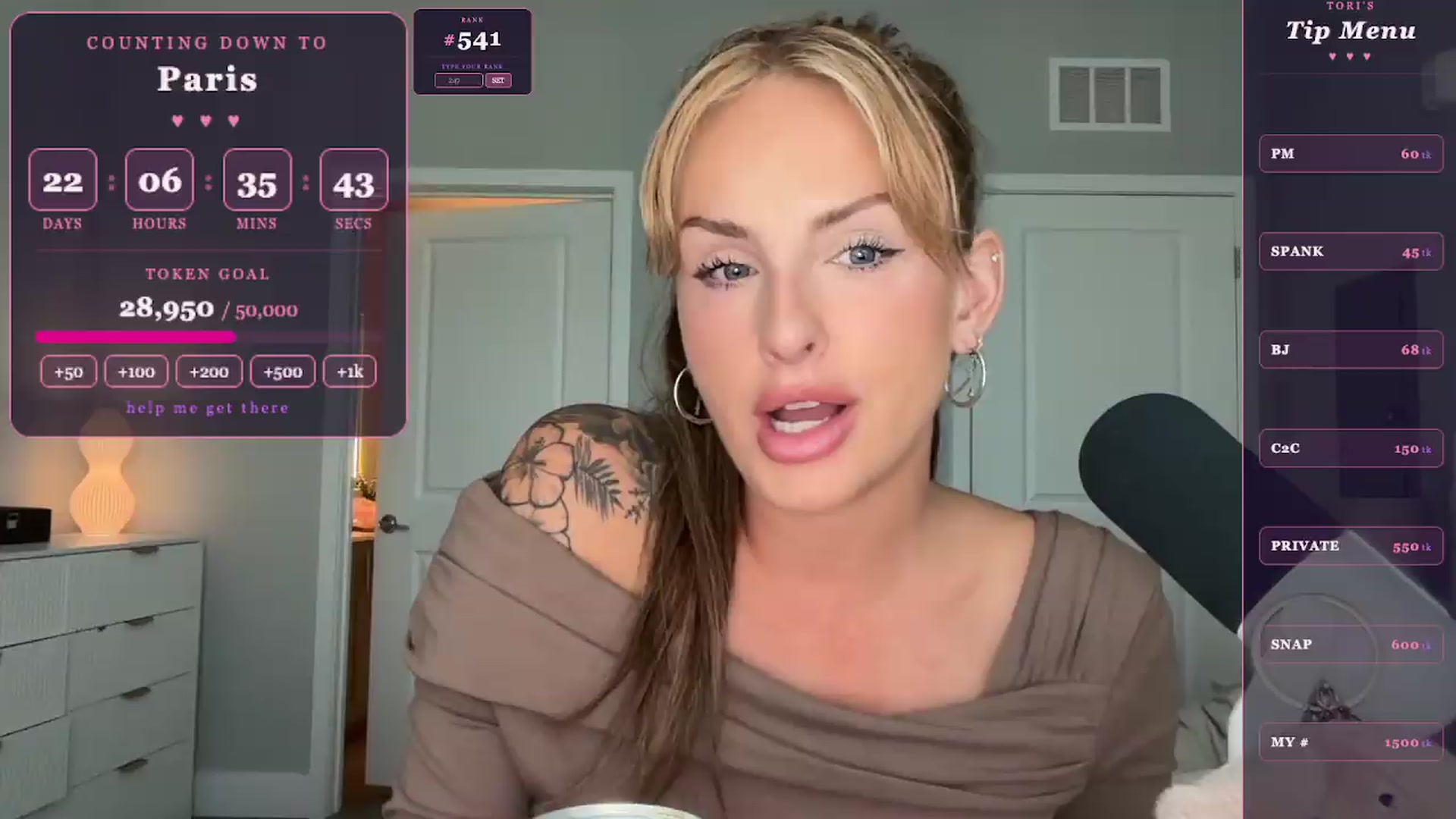 Gallery image thumbnail from GodessTatiRae's myfreecams stream on, 05/02/2026, 21:53 image 14 of 20