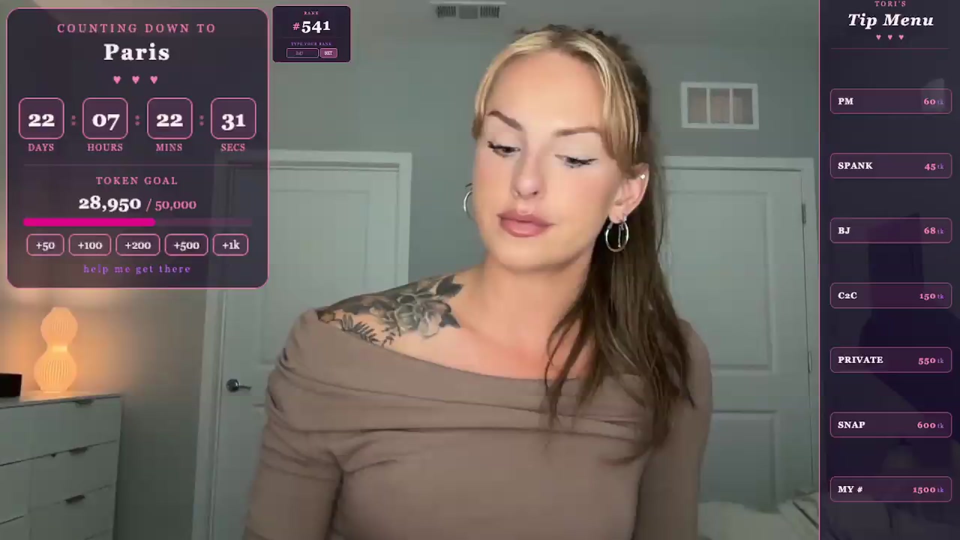 Gallery image thumbnail from GodessTatiRae's myfreecams stream on, 05/02/2026, 21:53 image 2 of 20