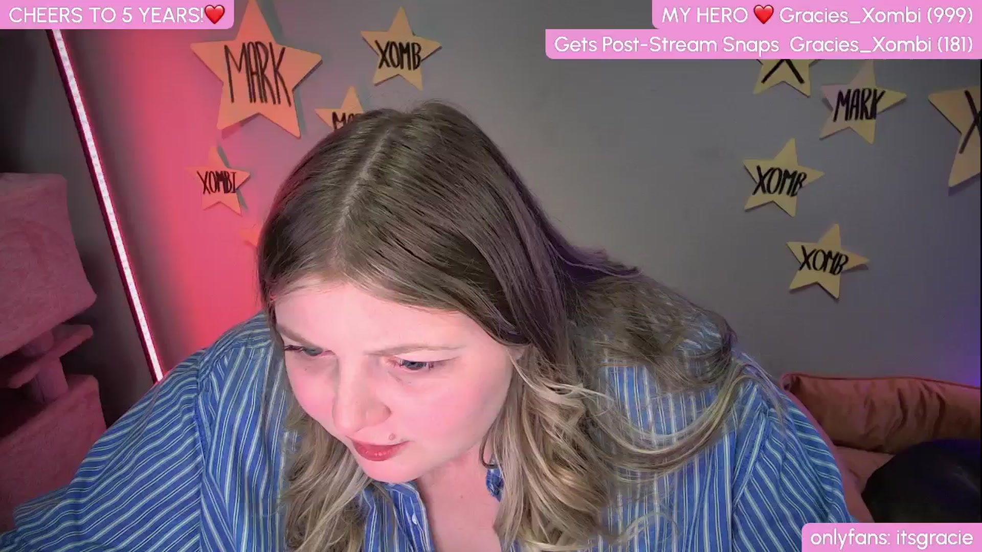 Gallery image thumbnail from Gracie's myfreecams stream on, 01/21/2025, 01:23 image 1 of 20