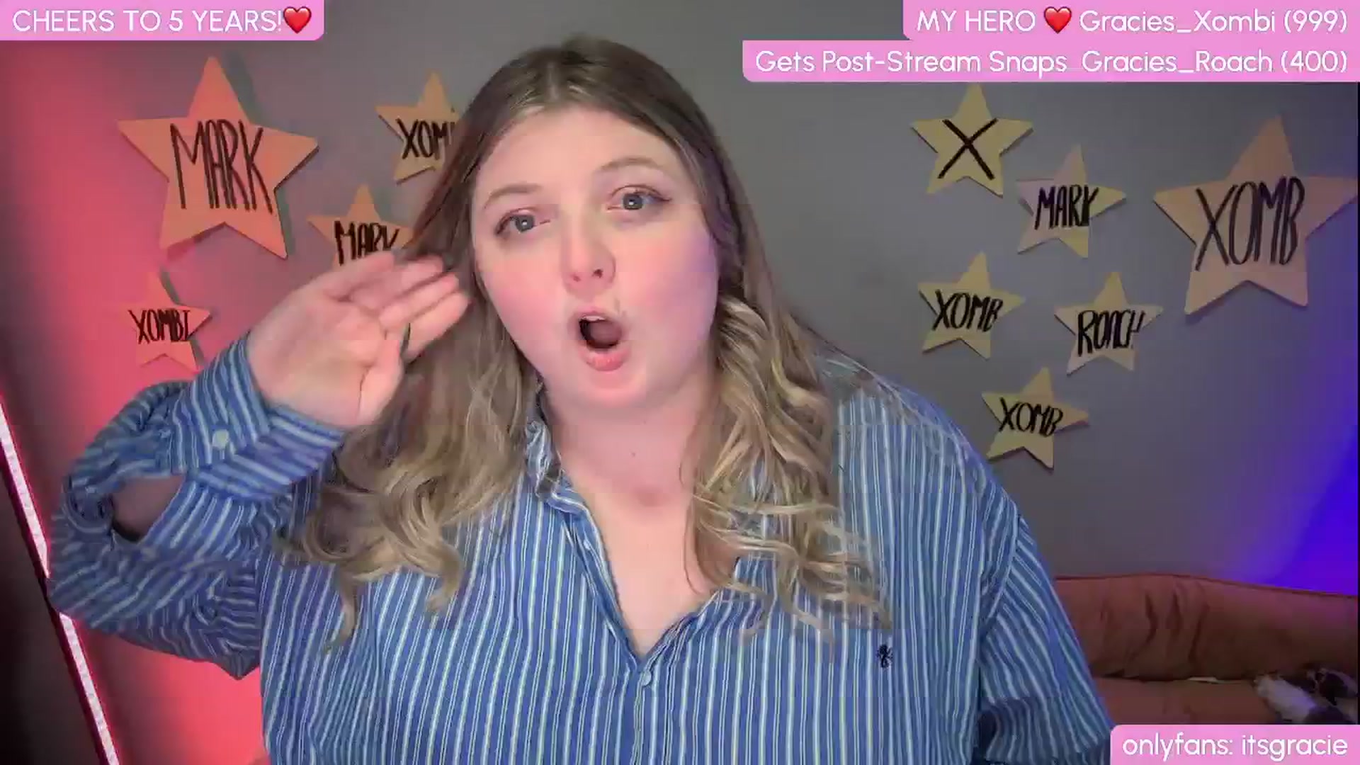 Gallery image thumbnail from Gracie's myfreecams stream on, 01/21/2025, 01:23 image 17 of 20