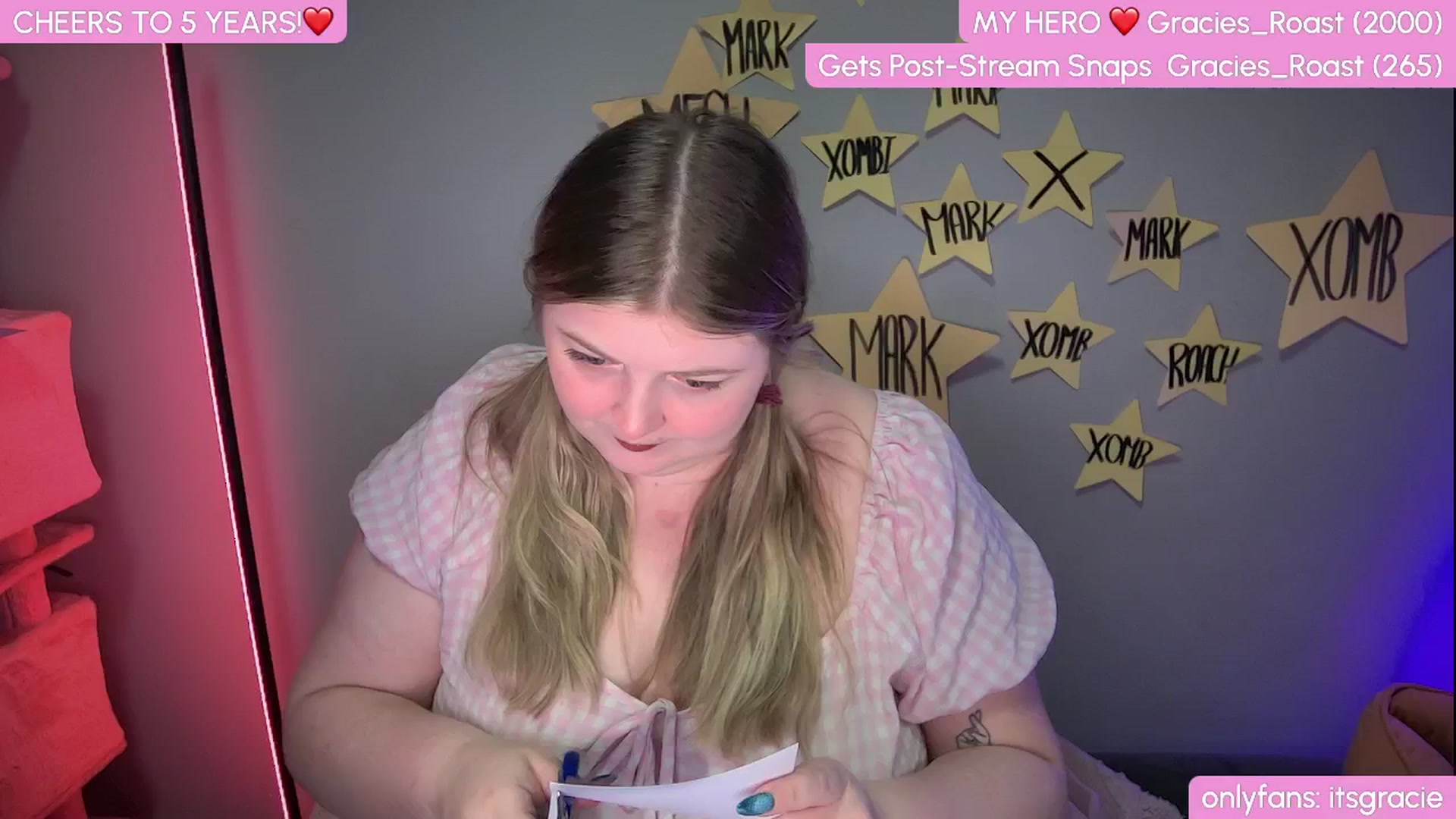 Gallery image thumbnail from Gracie's myfreecams stream on, 01/27/2025, 24:16 image 6 of 20