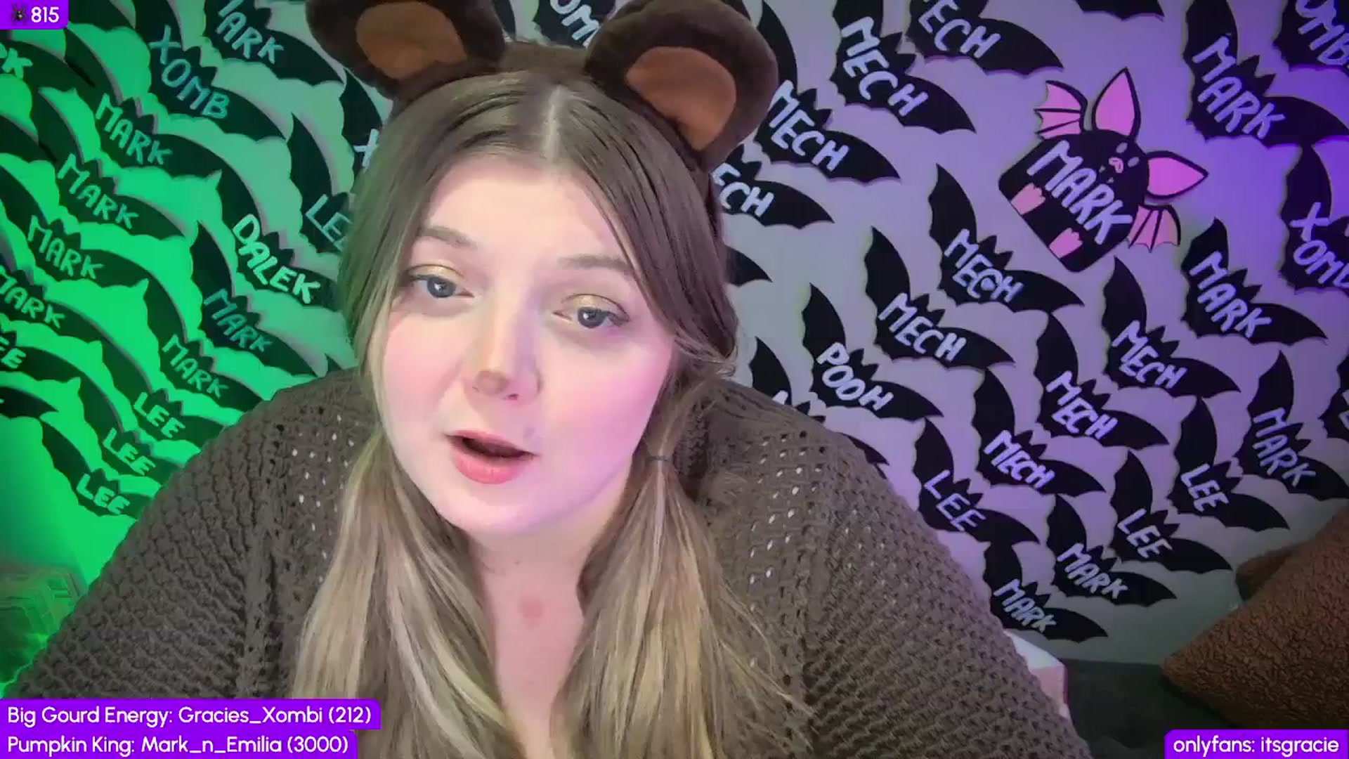 Gallery image thumbnail from Gracie's myfreecams stream on, 10/21/2025, 24:00 image 8 of 20