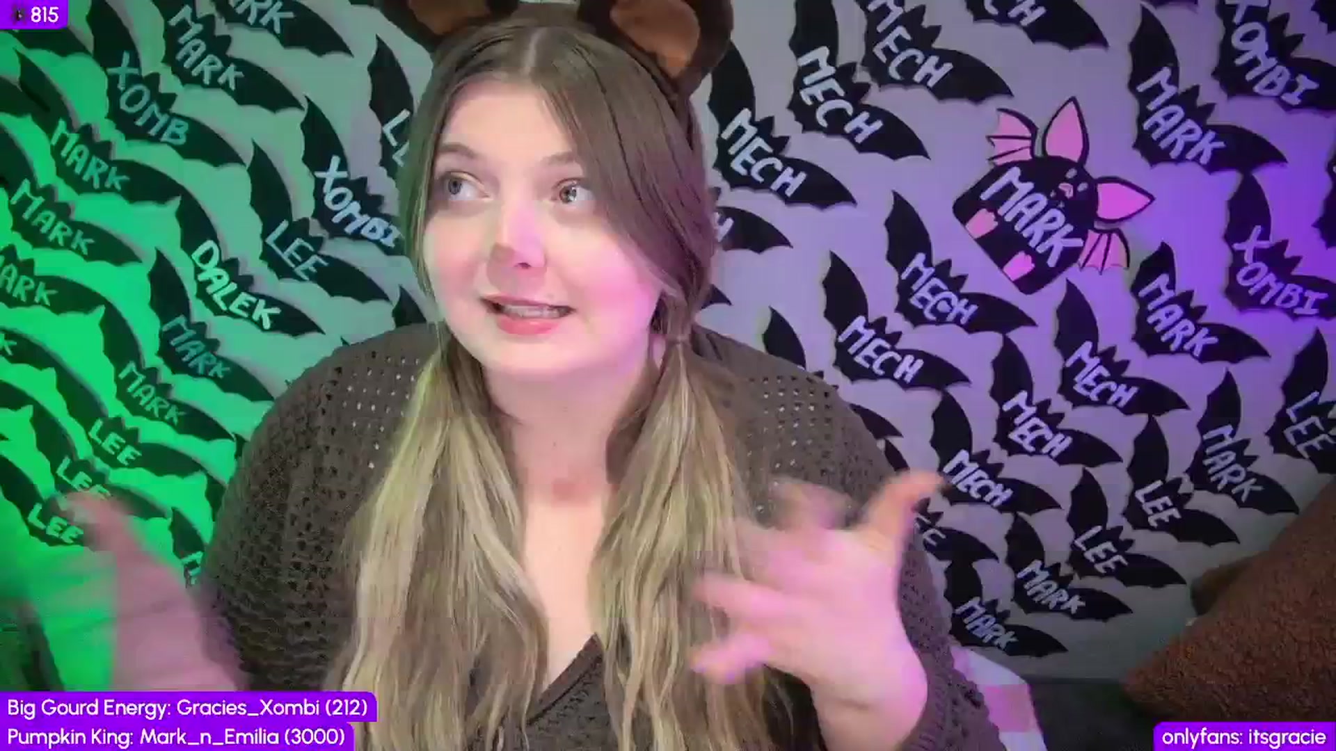 Gallery image thumbnail from Gracie's myfreecams stream on, 10/21/2025, 24:00 image 19 of 20