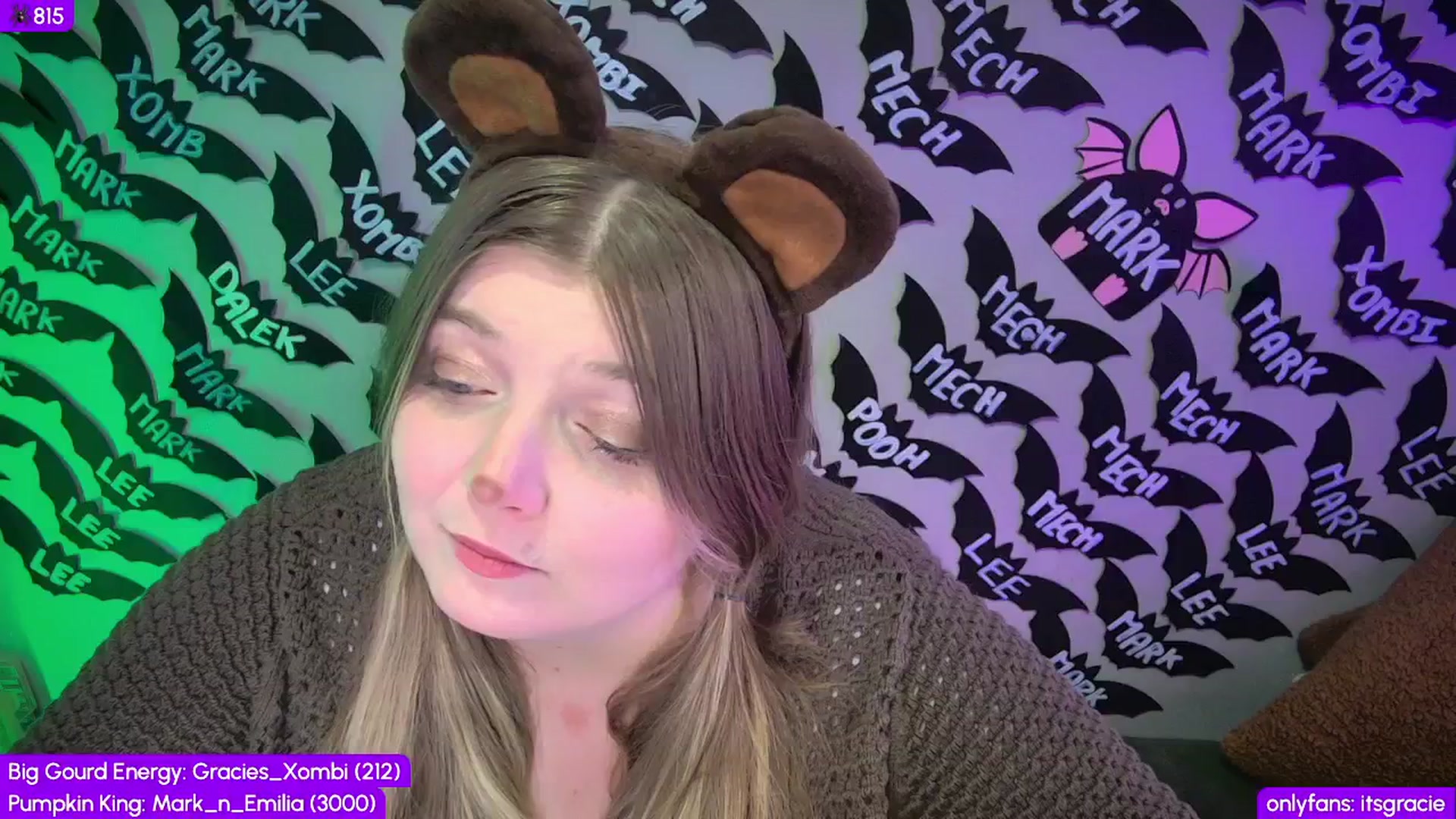 Gallery image thumbnail from Gracie's myfreecams stream on, 10/21/2025, 24:00 image 20 of 20