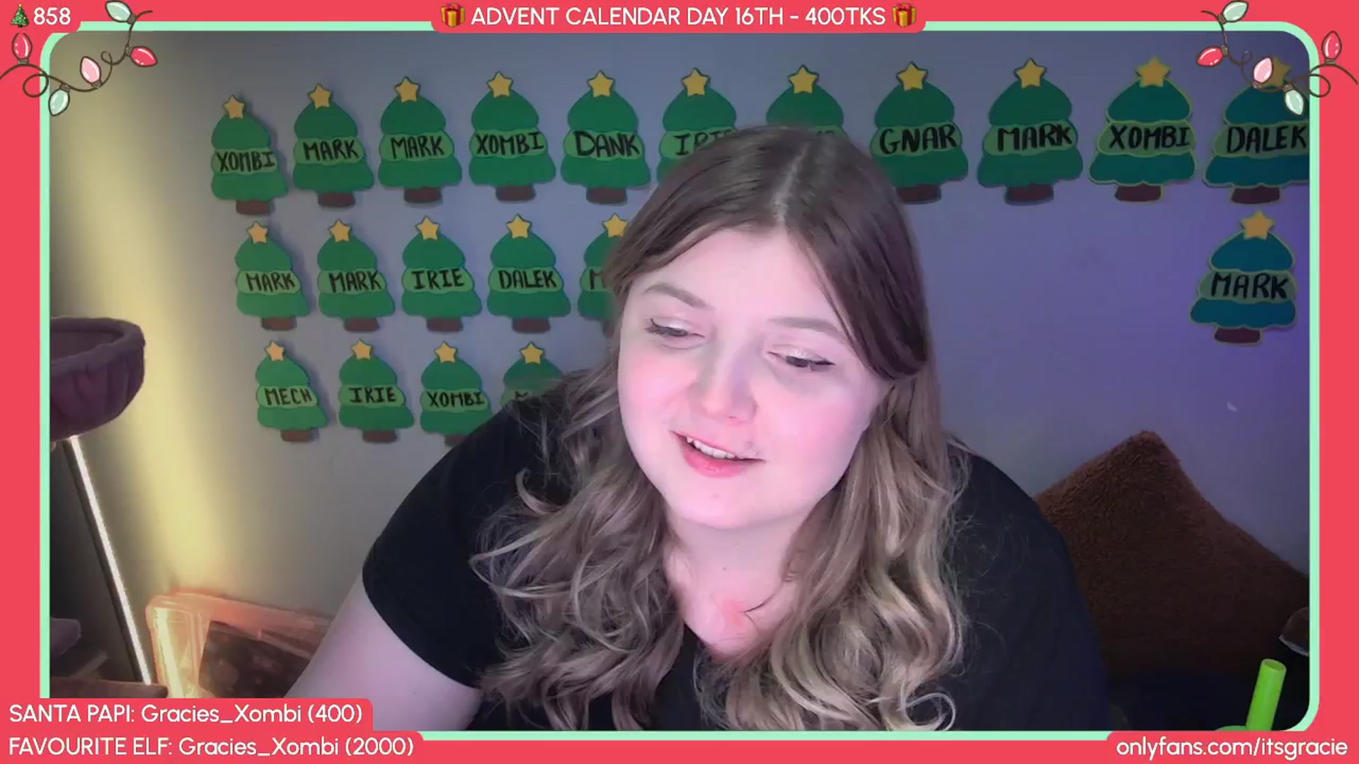 Gallery image thumbnail from Gracie's myfreecams stream on, 12/17/2025, 24:55 image 6 of 20