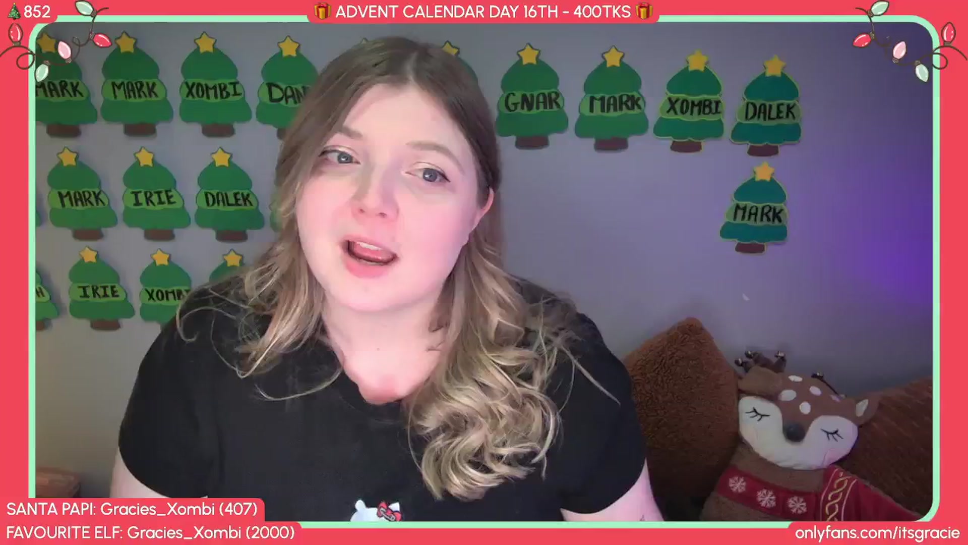 Gallery image thumbnail from Gracie's myfreecams stream on, 12/17/2025, 24:55 image 16 of 20
