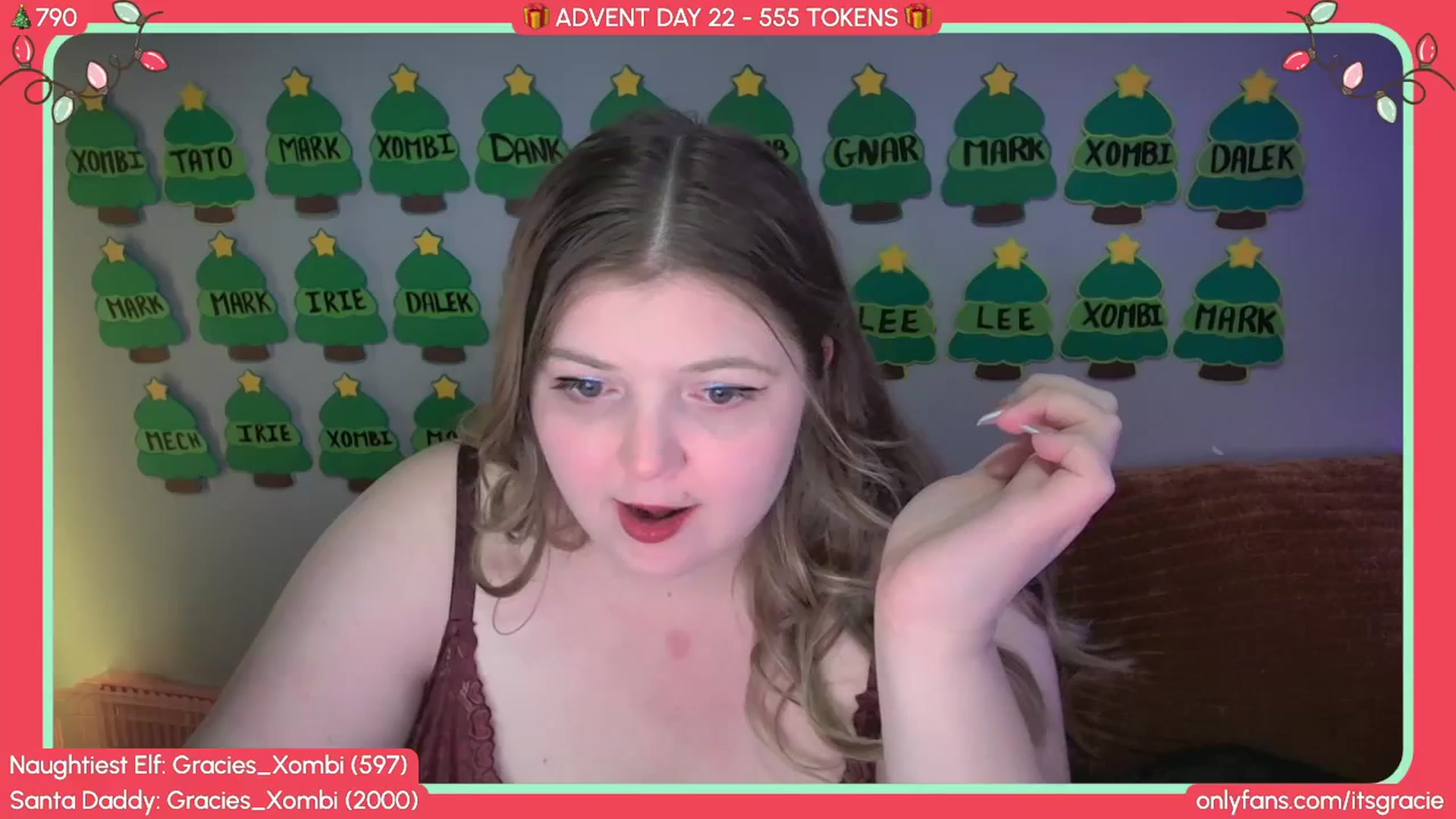 Gallery image thumbnail from Gracie's myfreecams stream on, 12/22/2025, 22:16 image 1 of 20