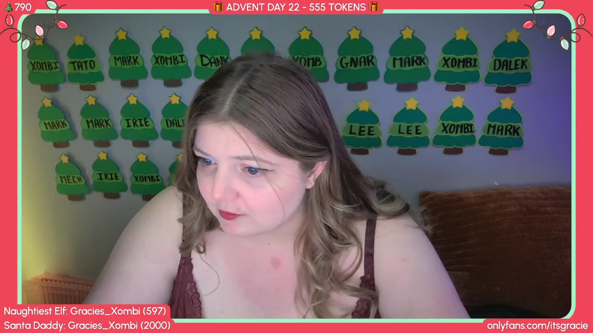 Gallery image thumbnail from Gracie's myfreecams stream on, 12/22/2025, 22:16 image 4 of 20