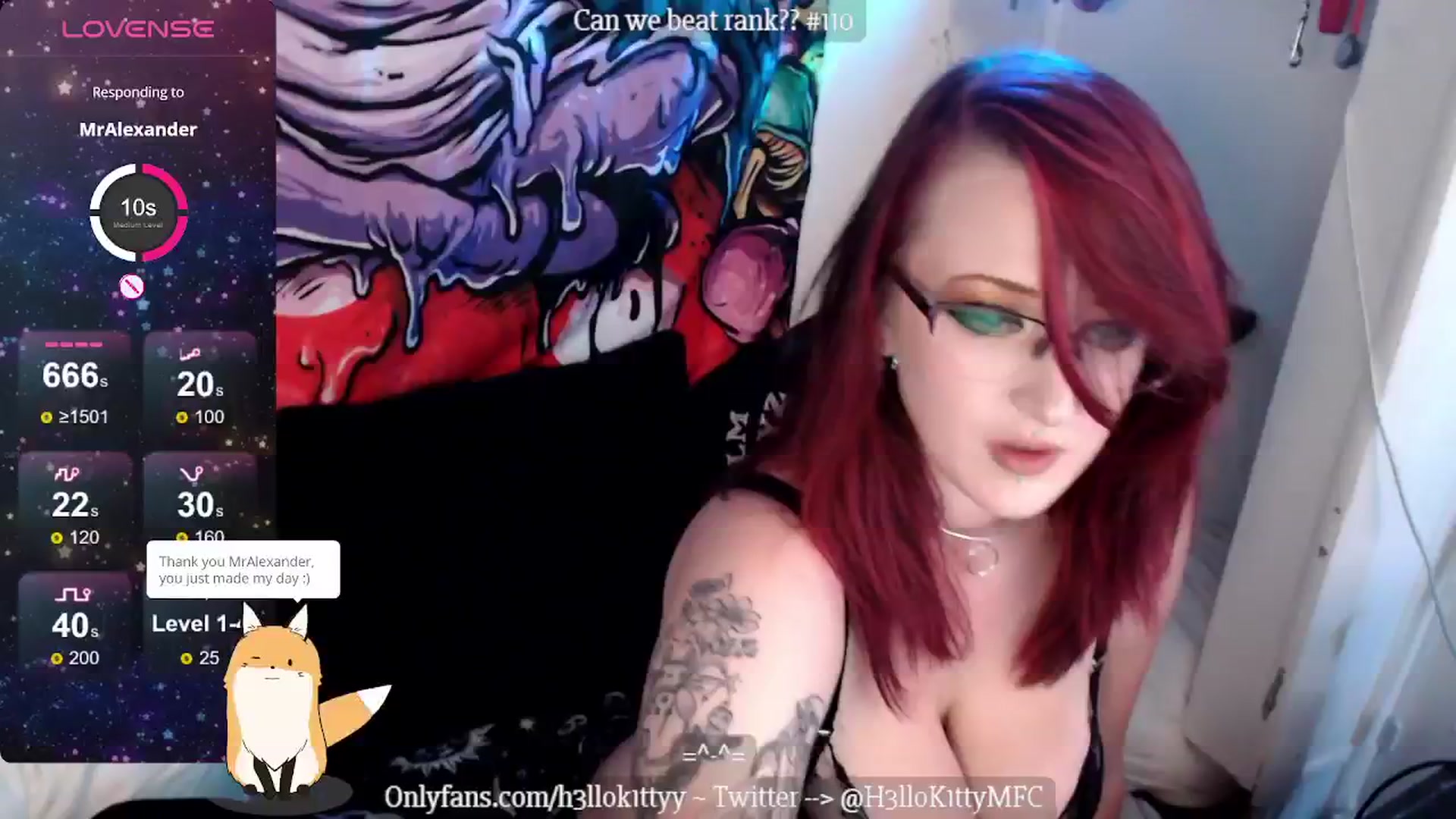 Gallery image thumbnail from H3llok1tty's myfreecams stream on, 07/01/2024, 09:36 image 11 of 20