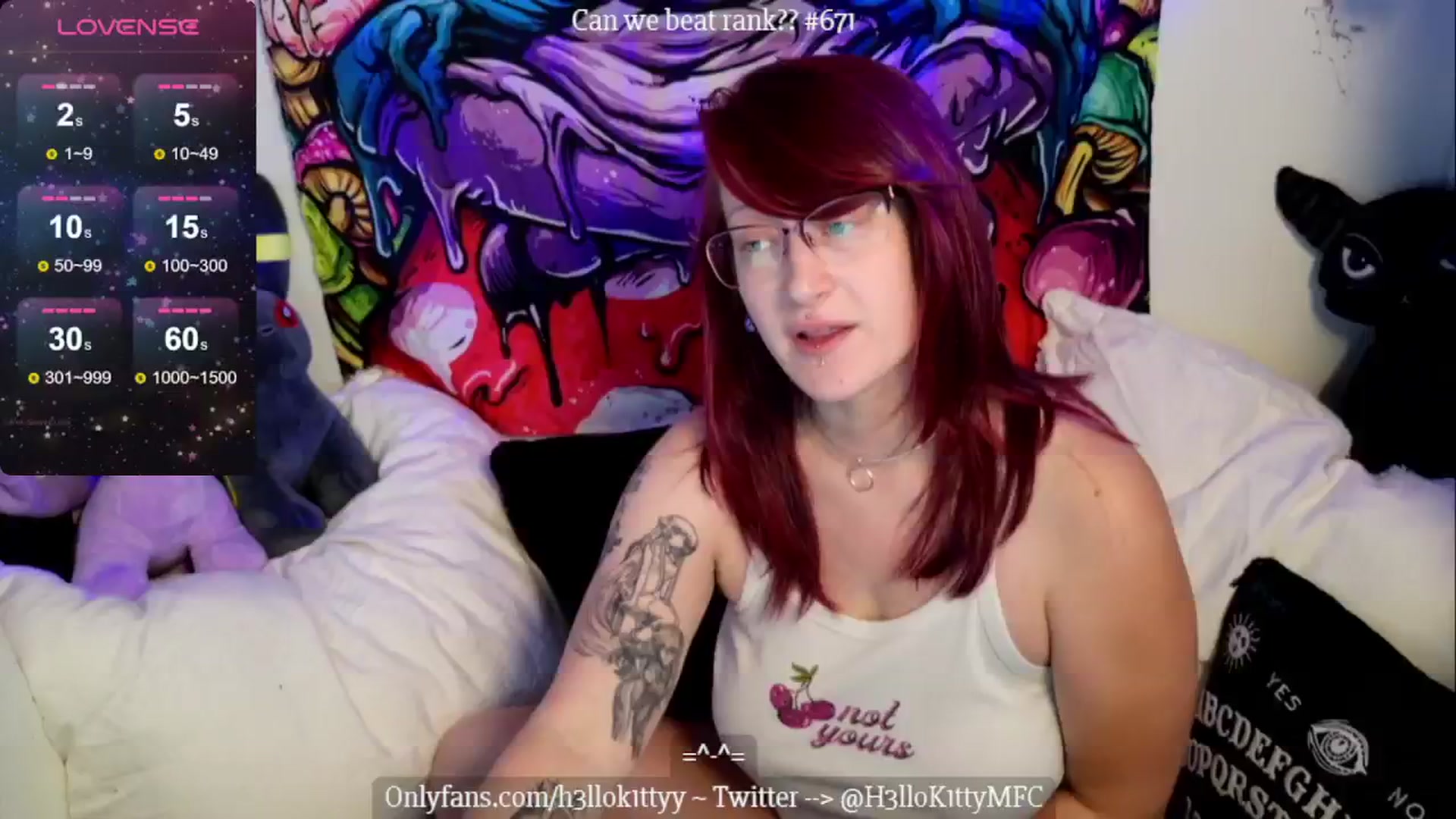 Gallery image thumbnail from H3llok1tty's myfreecams stream on, 07/08/2024, 11:44 image 15 of 20