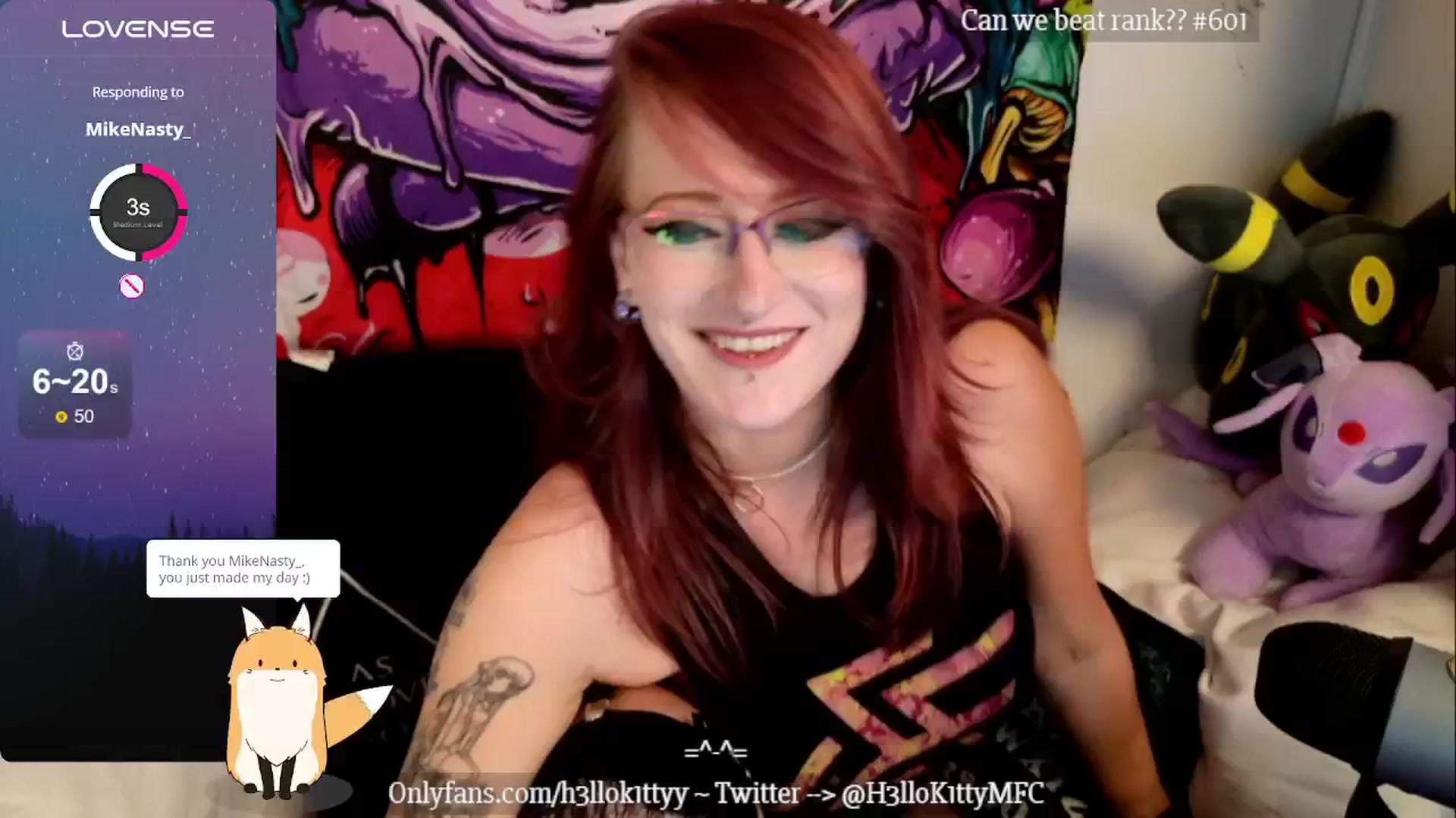 Gallery image thumbnail from H3llok1tty's myfreecams stream on, 08/12/2024, 08:32 image 15 of 20