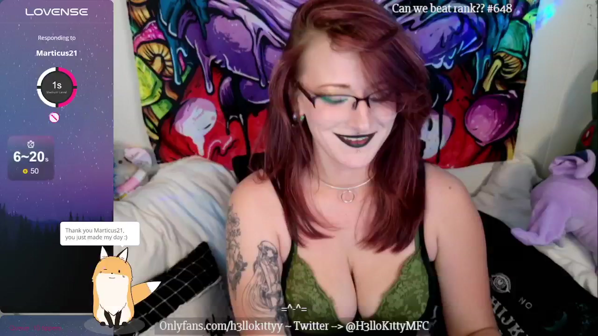 Gallery image thumbnail from H3llok1tty's myfreecams stream on, 08/15/2024, 11:35 image 4 of 20