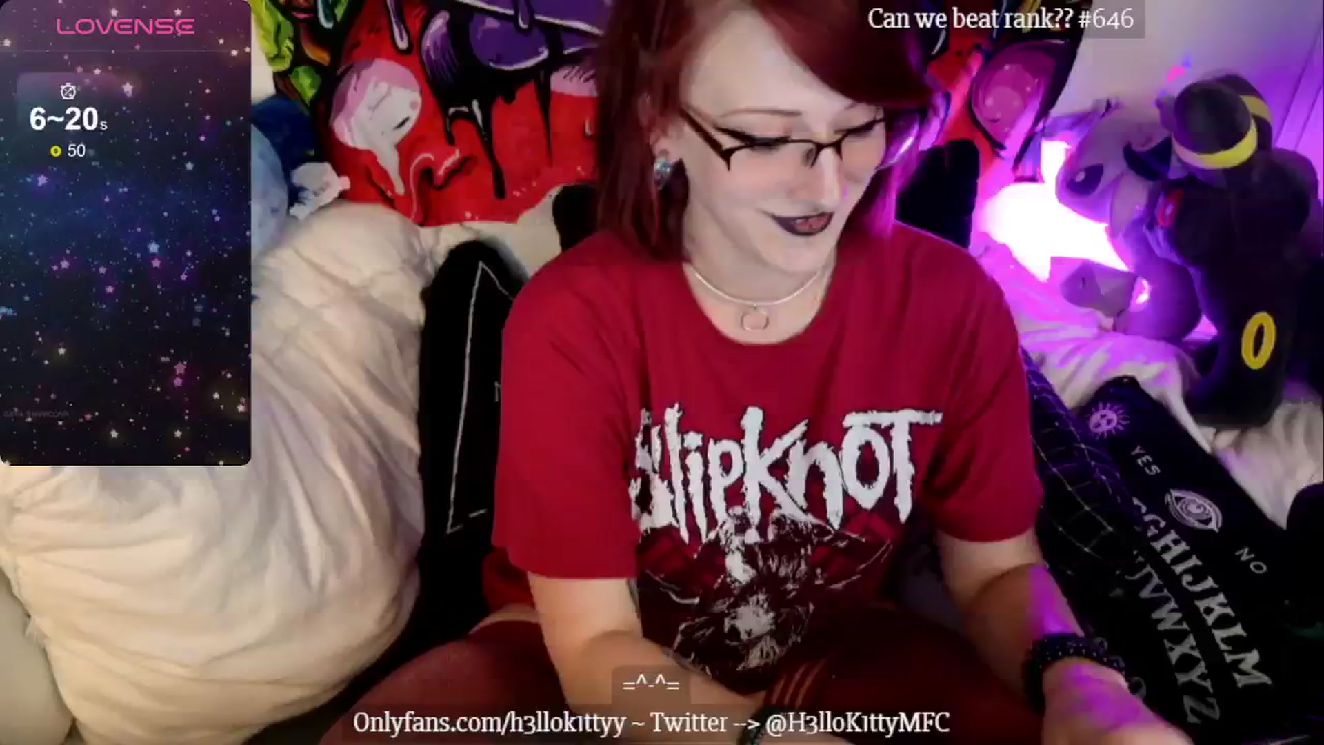 Gallery image thumbnail from H3llok1tty's myfreecams stream on, 08/28/2024, 11:41 image 13 of 20