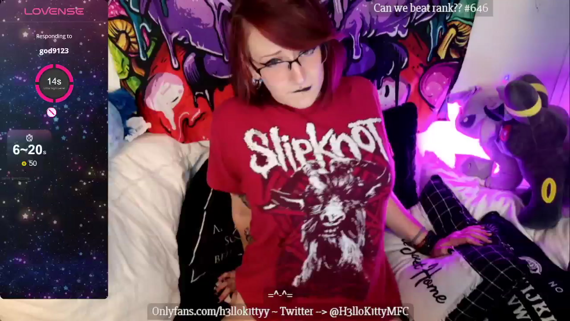 Gallery image thumbnail from H3llok1tty's myfreecams stream on, 08/28/2024, 11:41 image 12 of 20