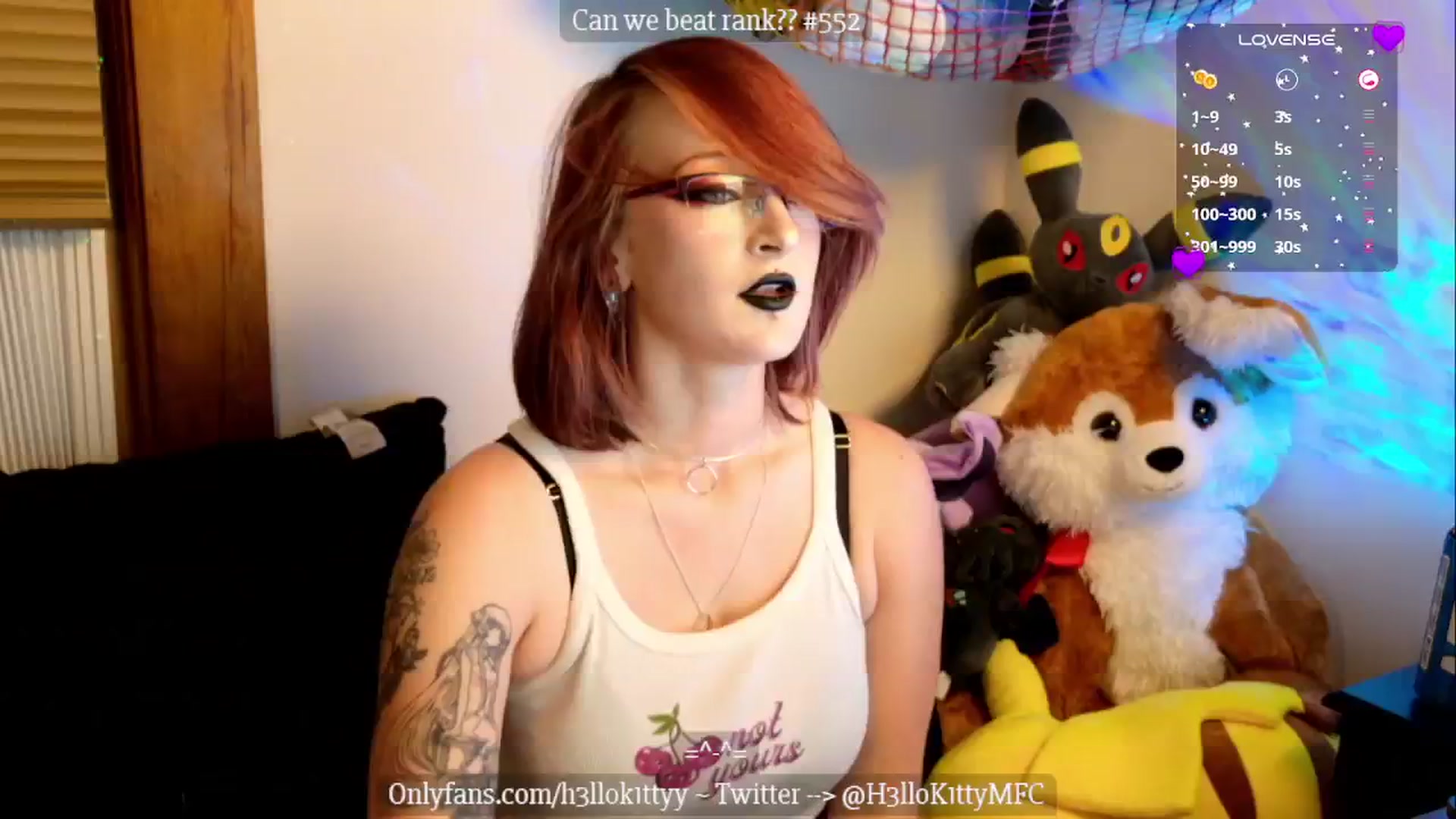 Gallery image thumbnail from H3llok1tty's myfreecams stream on, 10/08/2024, 08:49 image 6 of 20