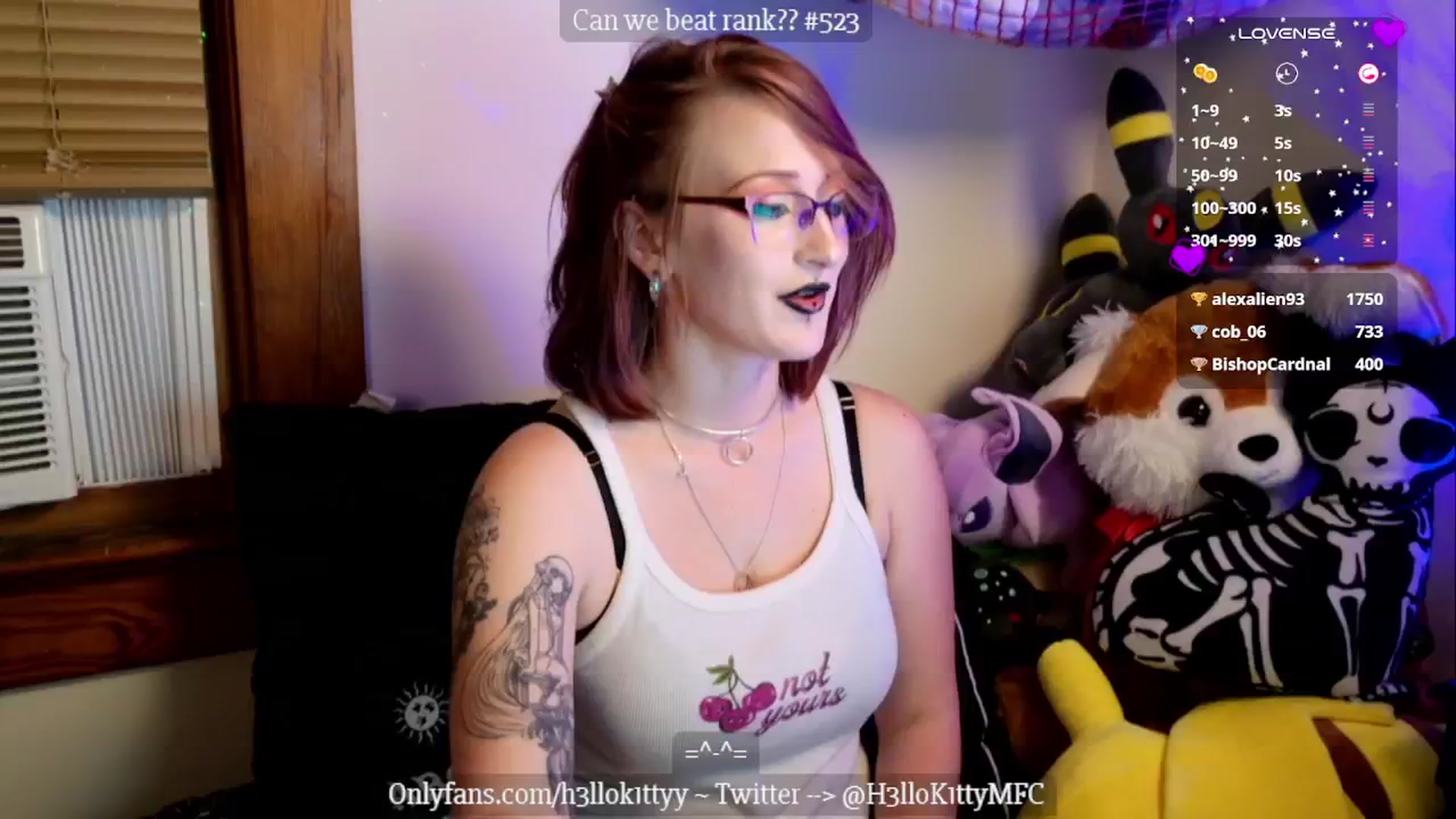 Gallery image thumbnail from H3llok1tty's myfreecams stream on, 10/08/2024, 08:49 image 17 of 20