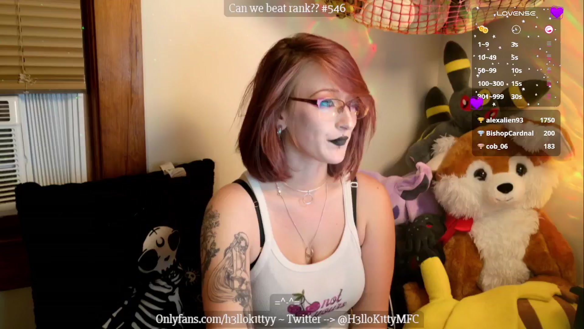 Gallery image thumbnail from H3llok1tty's myfreecams stream on, 10/08/2024, 08:49 image 12 of 20