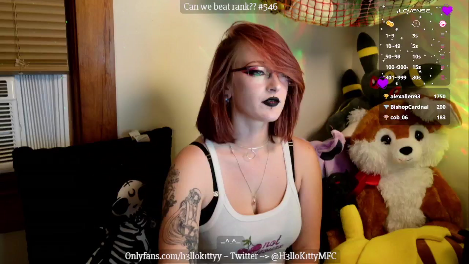 Gallery image thumbnail from H3llok1tty's myfreecams stream on, 10/08/2024, 08:49 image 13 of 20
