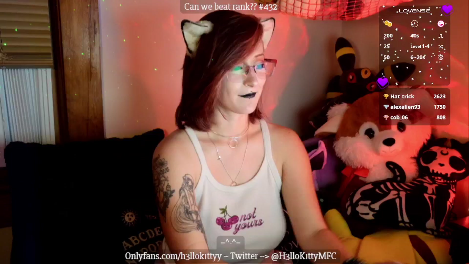 Gallery image thumbnail from H3llok1tty's myfreecams stream on, 10/08/2024, 10:20 image 9 of 20