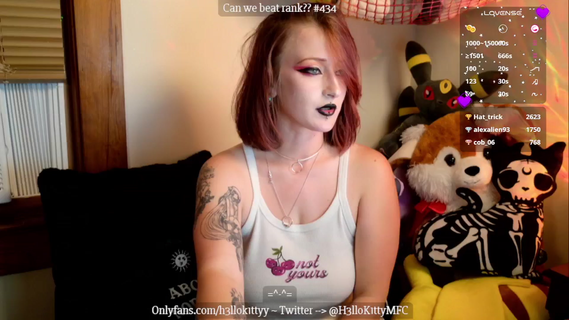 Gallery image thumbnail from H3llok1tty's myfreecams stream on, 10/08/2024, 10:20 image 2 of 20