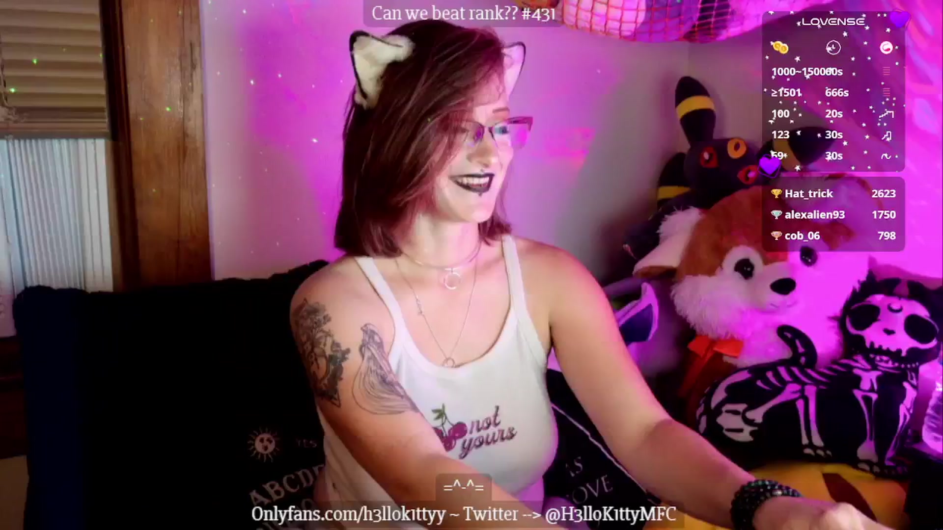 Gallery image thumbnail from H3llok1tty's myfreecams stream on, 10/08/2024, 10:20 image 8 of 20