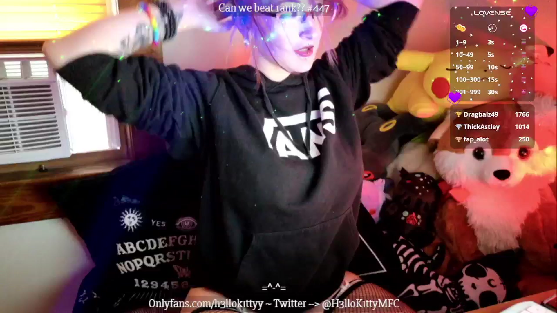 Gallery image thumbnail from H3llok1tty's myfreecams stream on, 10/10/2024, 14:16 image 13 of 20