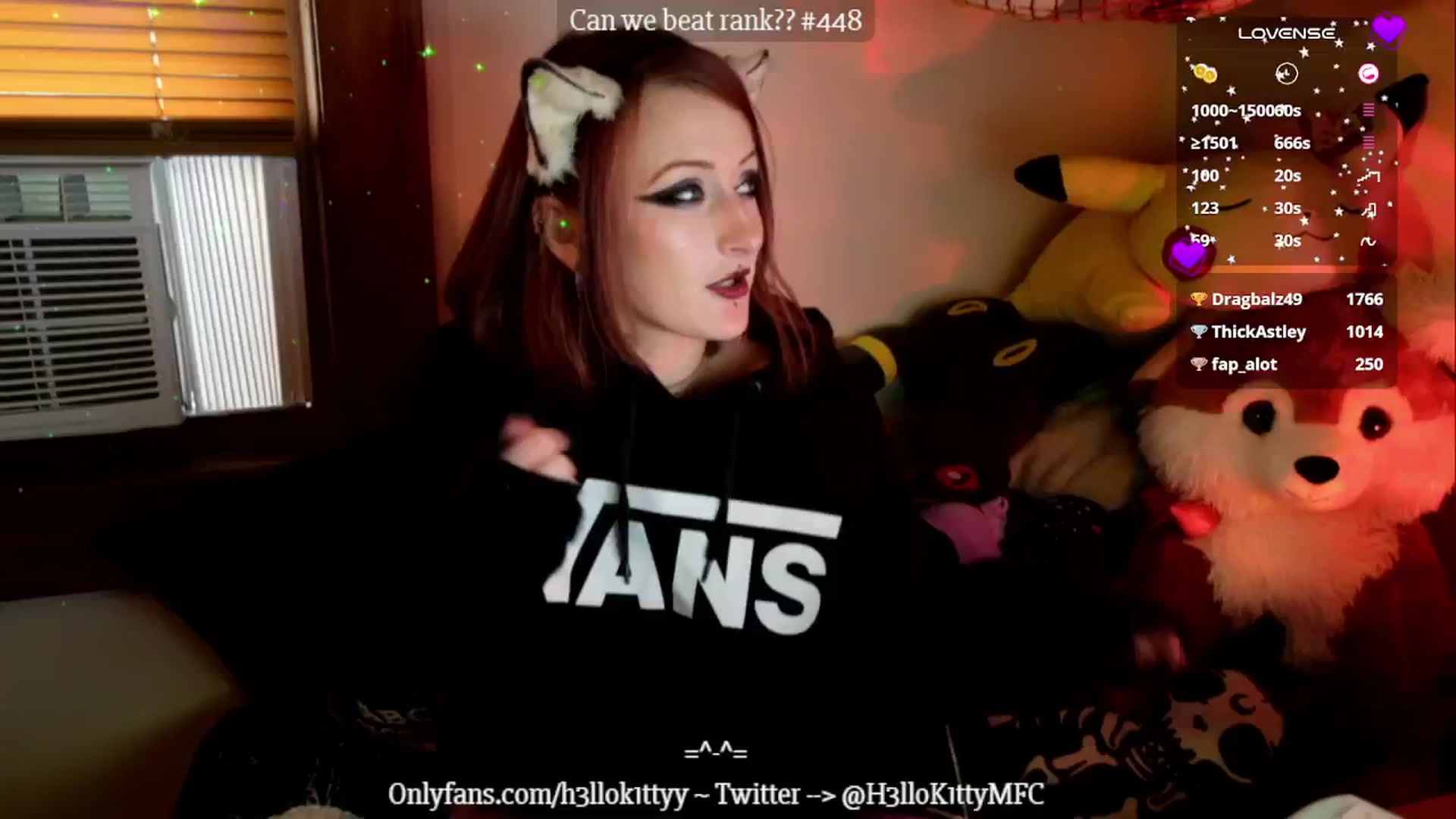 Gallery image thumbnail from H3llok1tty's myfreecams stream on, 10/10/2024, 14:16 image 11 of 20
