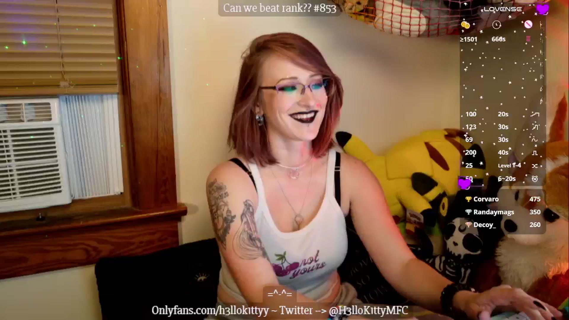 Gallery image thumbnail from H3llok1tty's myfreecams stream on, 10/22/2024, 08:16 image 12 of 20