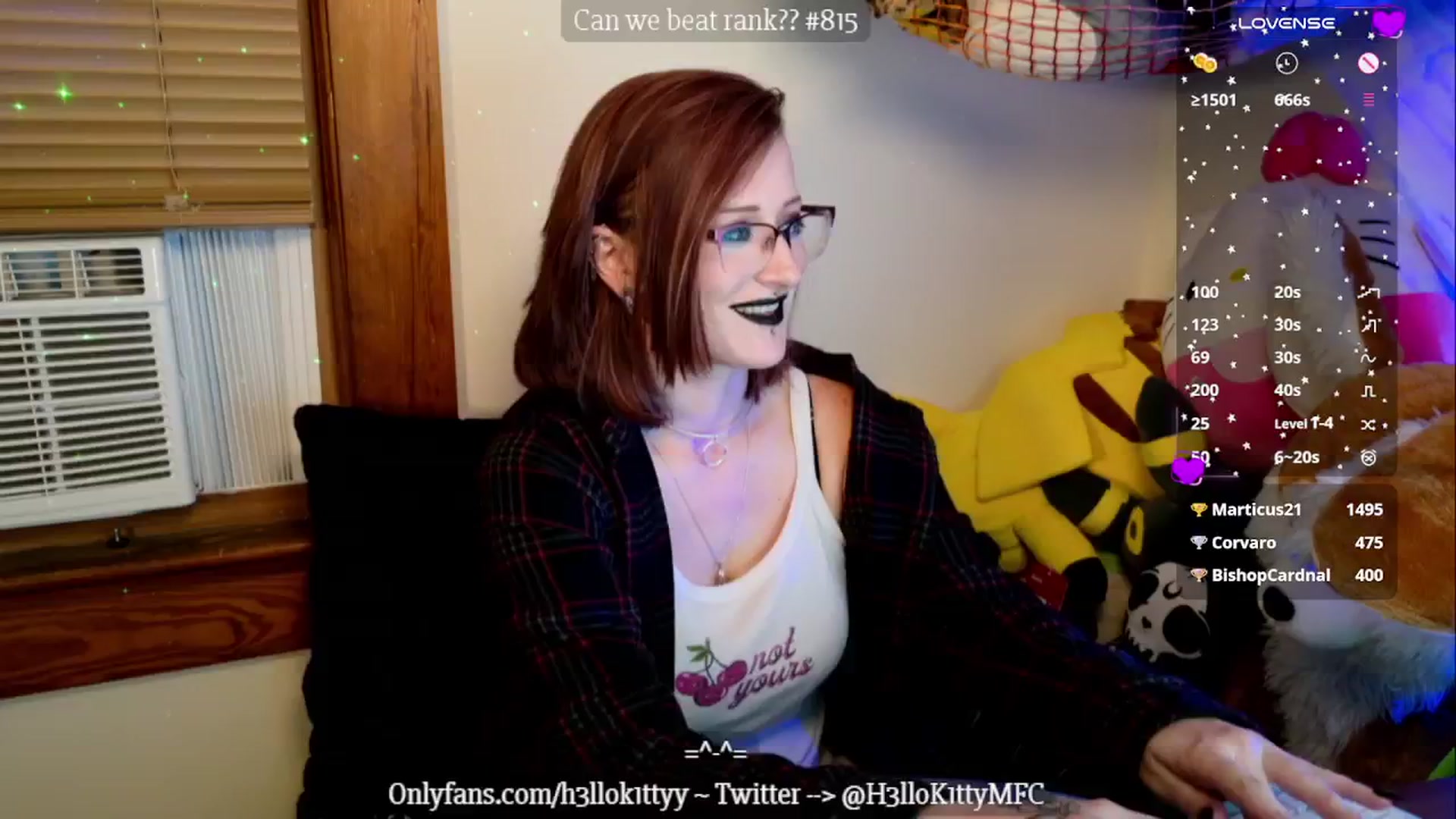 Gallery image thumbnail from H3llok1tty's myfreecams stream on, 10/22/2024, 08:16 image 15 of 20