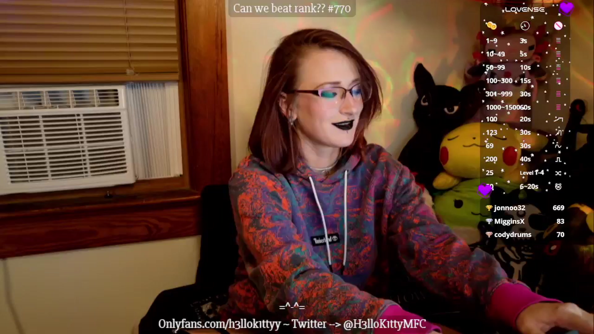 Gallery image thumbnail from H3llok1tty's myfreecams stream on, 10/25/2024, 10:59 image 4 of 20