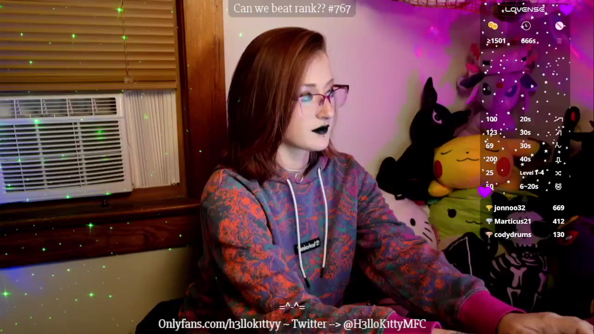 Gallery image thumbnail from H3llok1tty's myfreecams stream on, 10/25/2024, 10:59 image 9 of 20