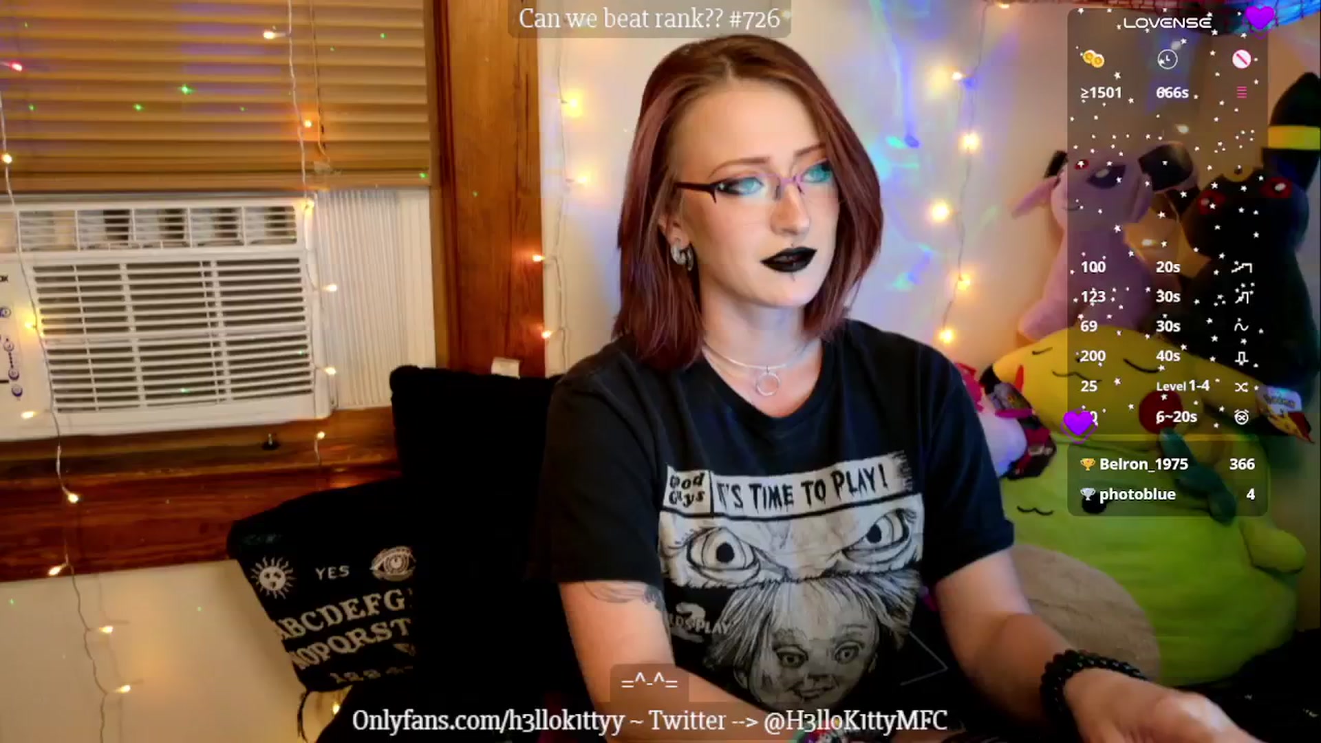 Gallery image thumbnail from H3llok1tty's myfreecams stream on, 10/28/2024, 10:05 image 5 of 20