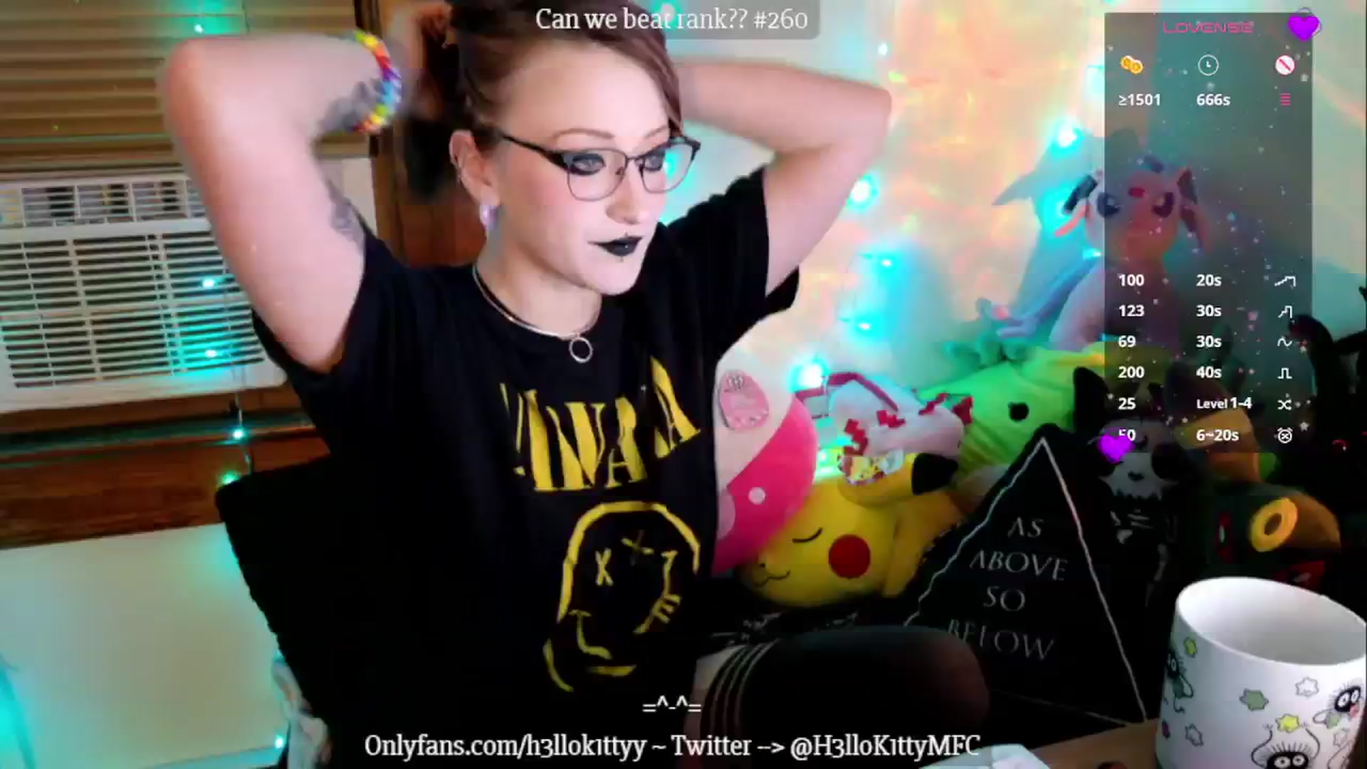 Gallery image thumbnail from H3llok1tty's myfreecams stream on, 11/04/2024, 08:25 image 10 of 20