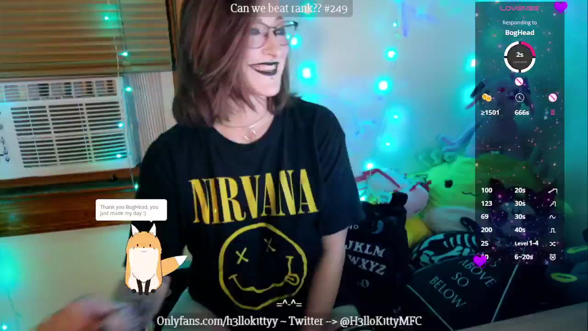 Gallery image thumbnail from H3llok1tty's myfreecams stream on, 11/04/2024, 08:46 image 12 of 20