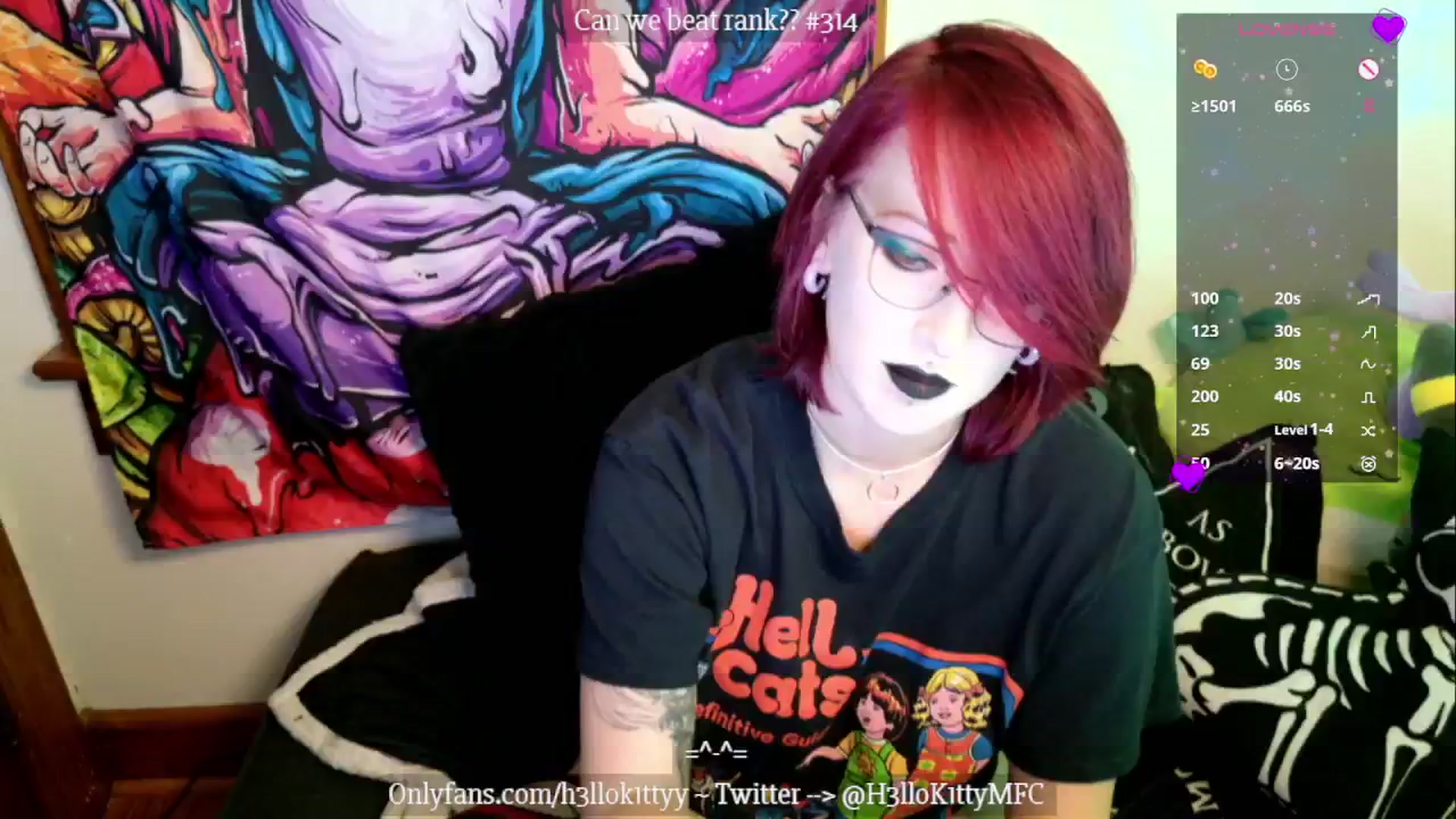 Gallery image thumbnail from H3llok1tty's myfreecams stream on, 11/10/2024, 15:05 image 9 of 20