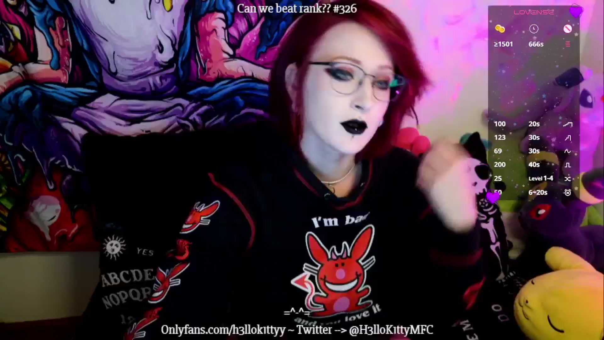 Gallery image thumbnail from H3llok1tty's myfreecams stream on, 11/10/2024, 15:05 image 1 of 20