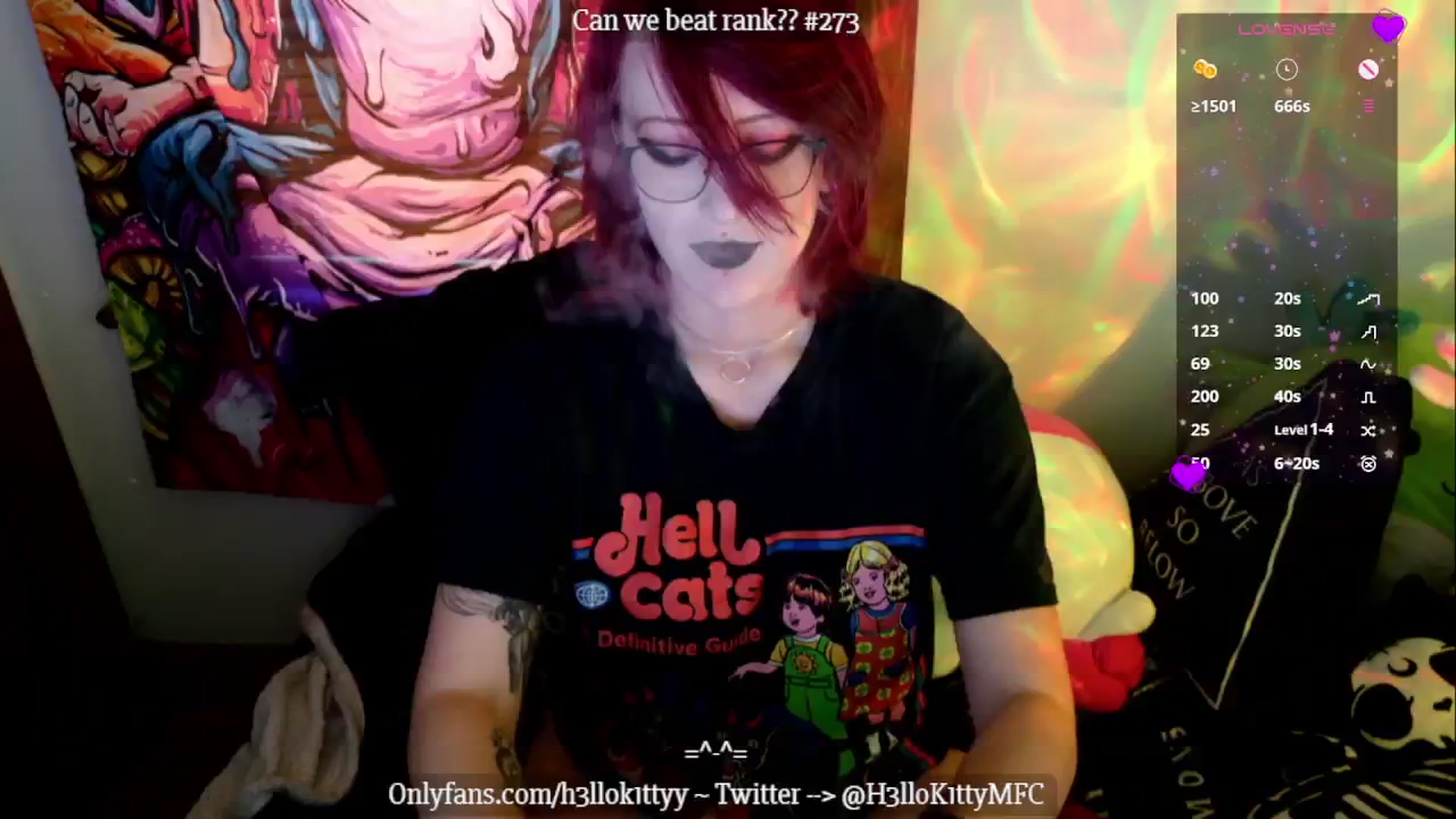 Gallery image thumbnail from H3llok1tty's myfreecams stream on, 11/10/2024, 15:05 image 20 of 20