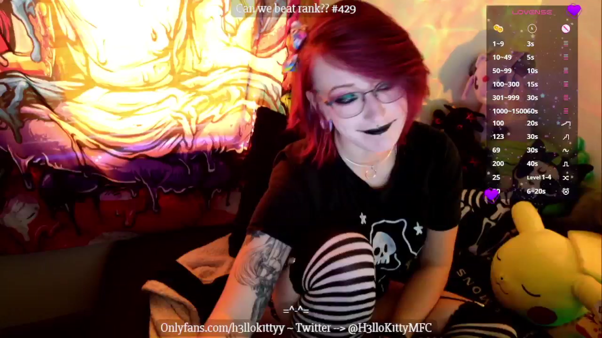 Gallery image thumbnail from H3llok1tty's myfreecams stream on, 11/16/2024, 15:32 image 9 of 20